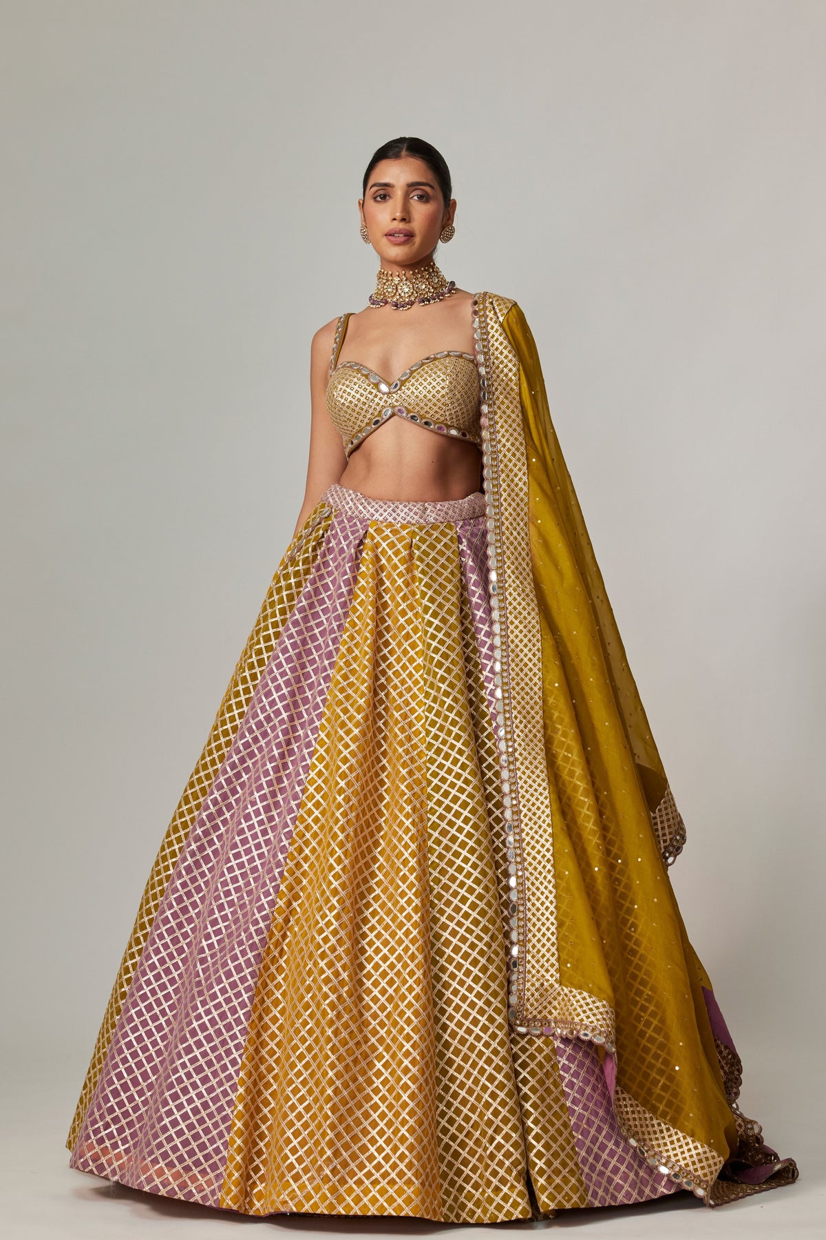 Mustard Multicolor Lehenga Set