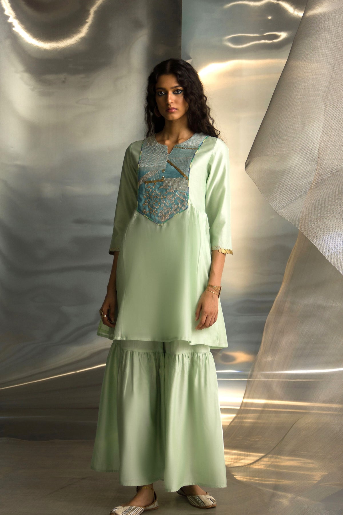 Artisty Embroidered Sharara Set
