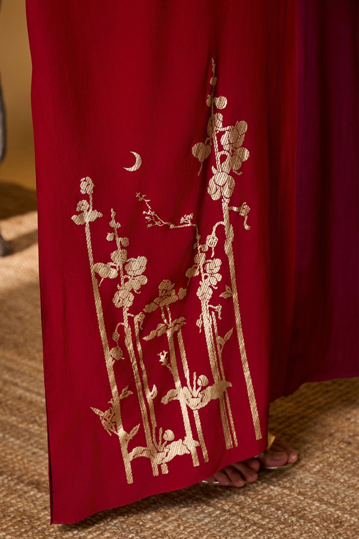 Red Plum Moonlight Melody Kaftan