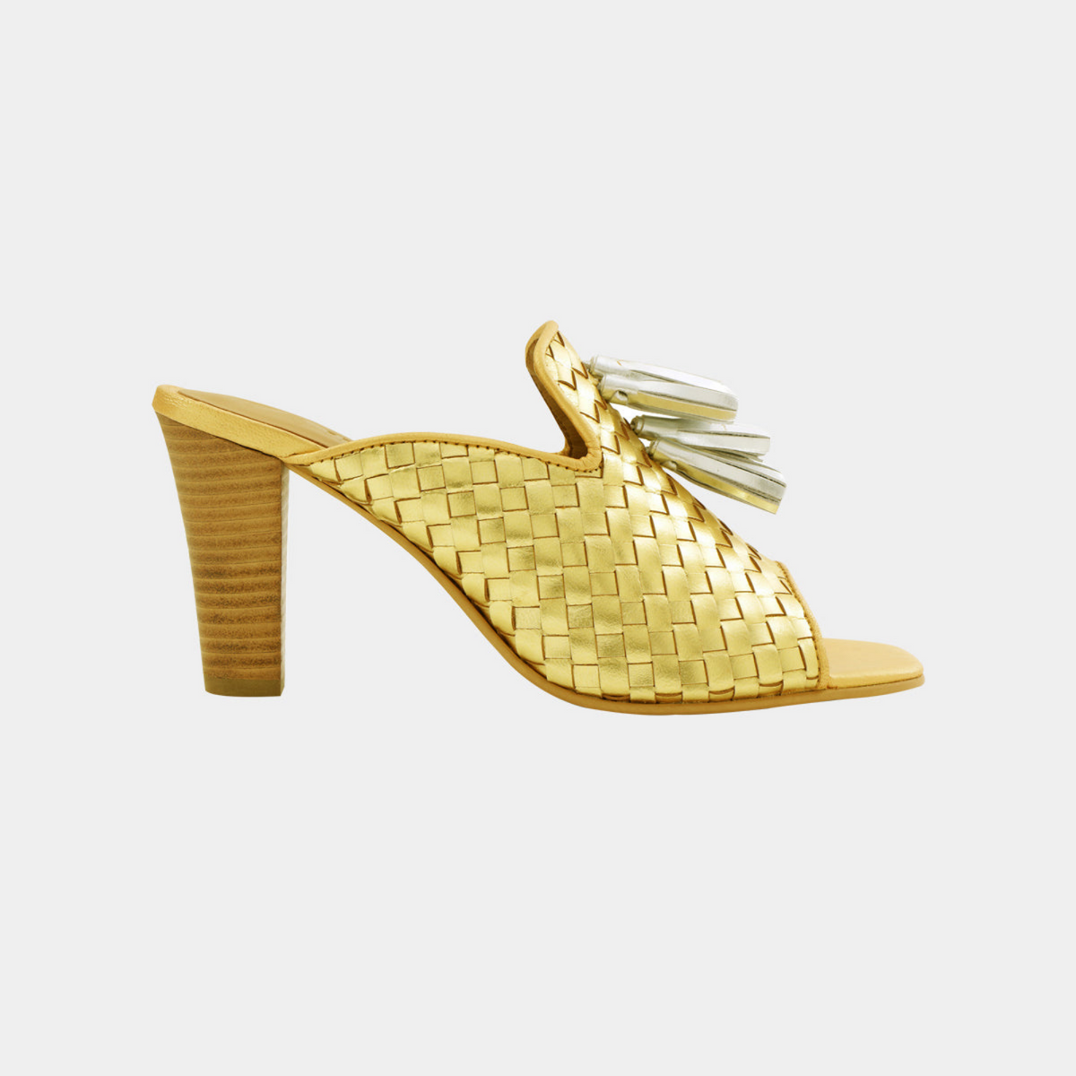 Golden Monica Heels