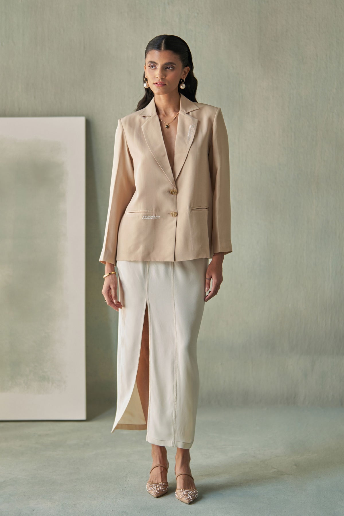 Ivory Symmetry Skirt