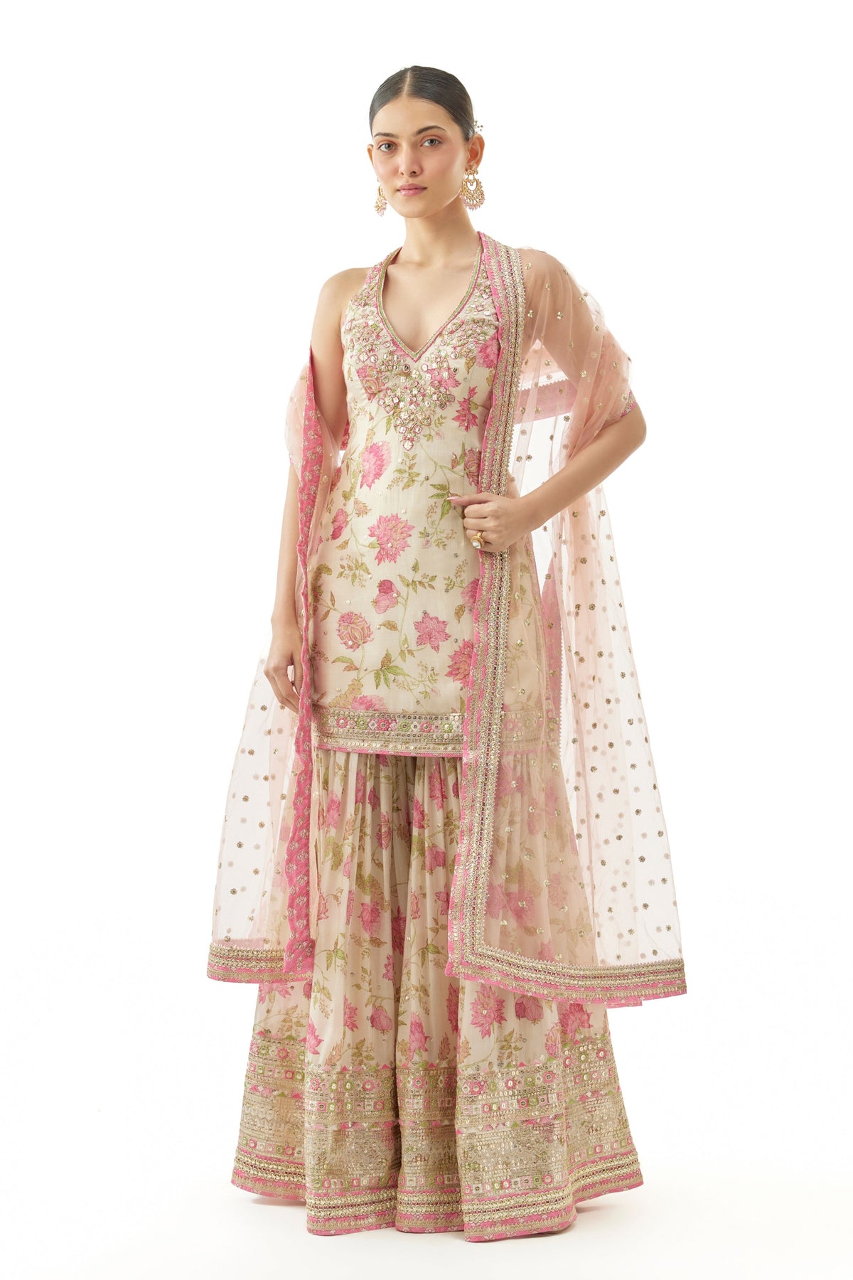 Ivory Dhvanika Sharara Set