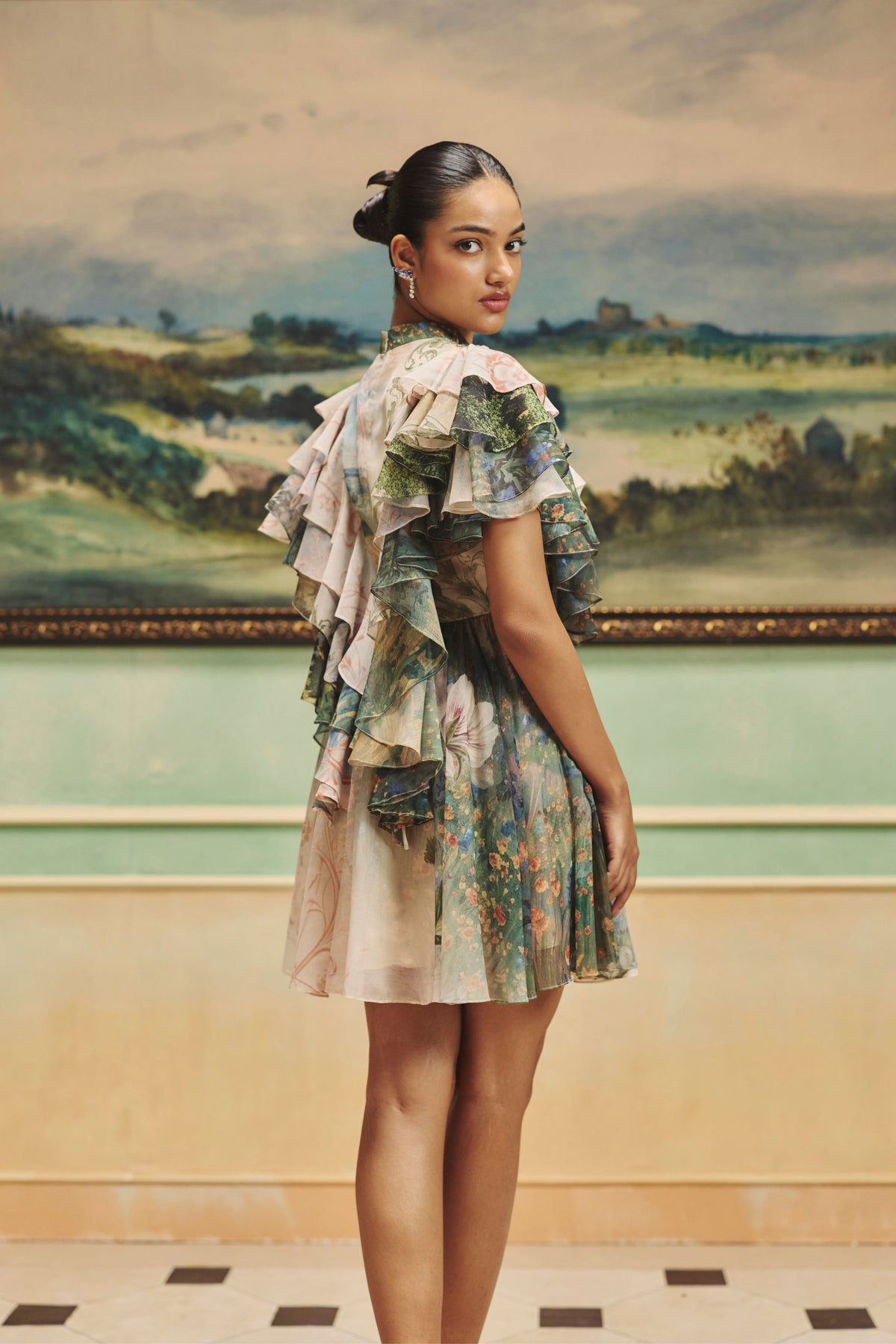 Vienna Marigold Hollow Dress