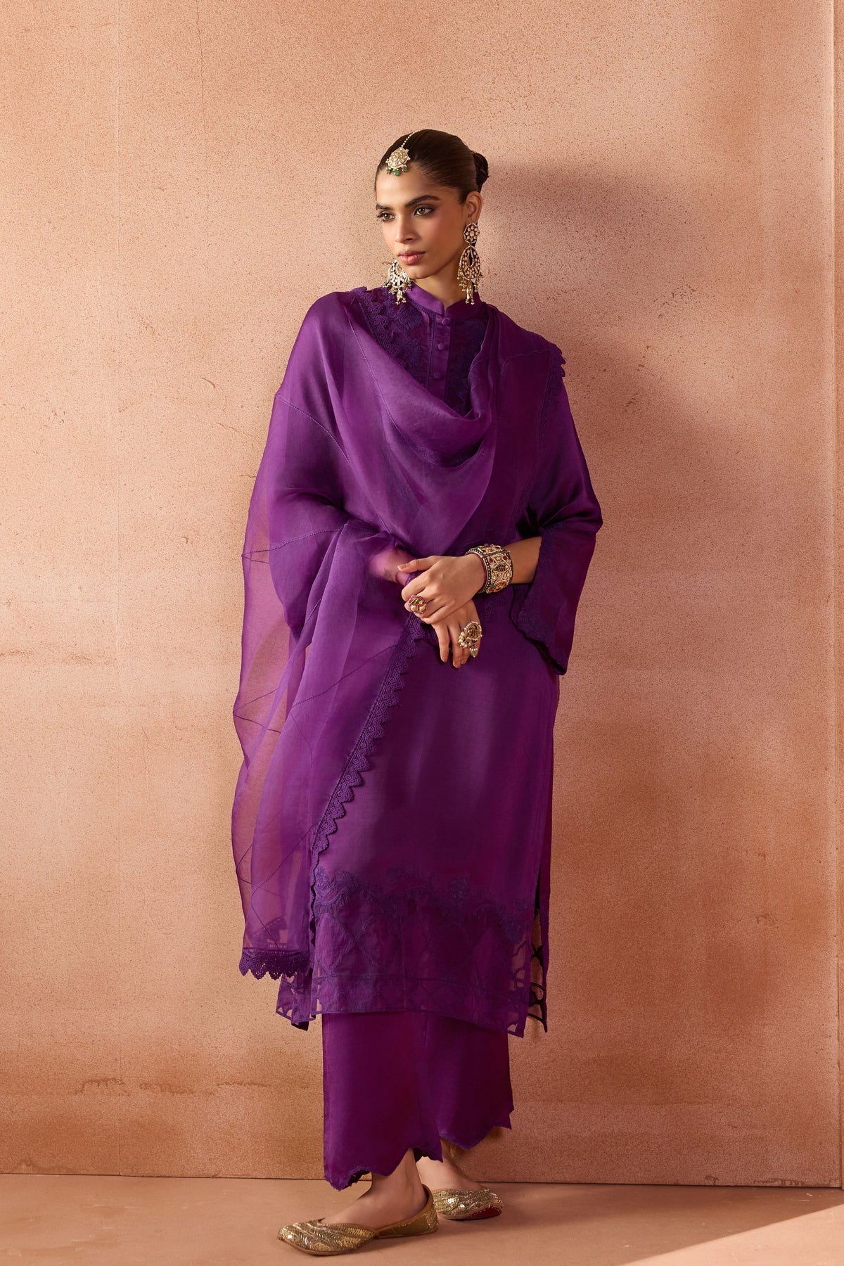 Purple Kurta Set