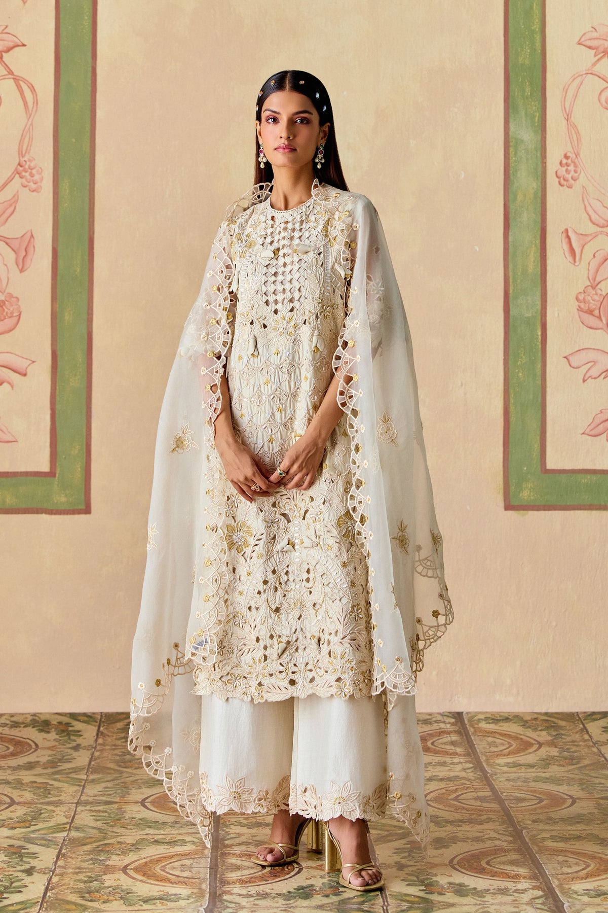 Ivory Cutwork Kurta Set