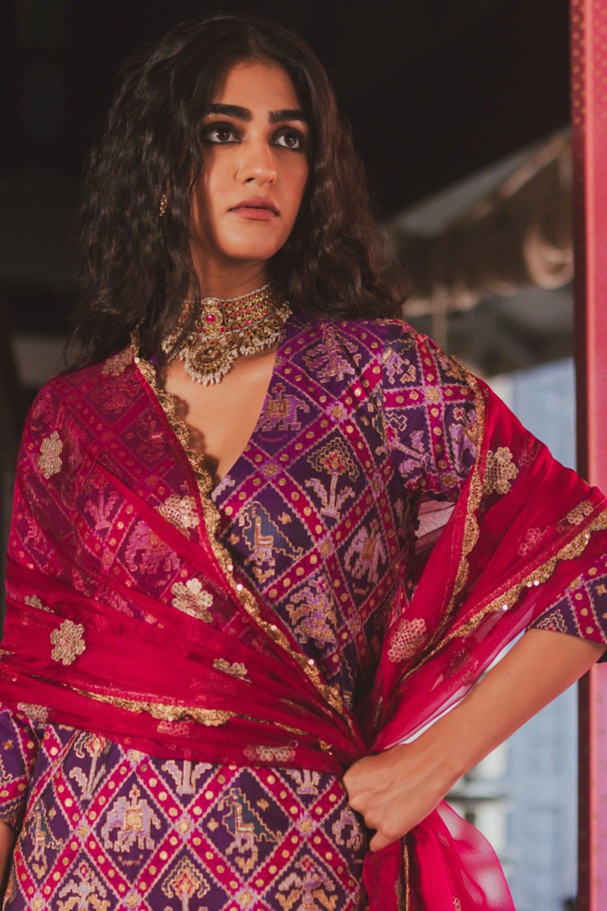 Magenta Dupatta
