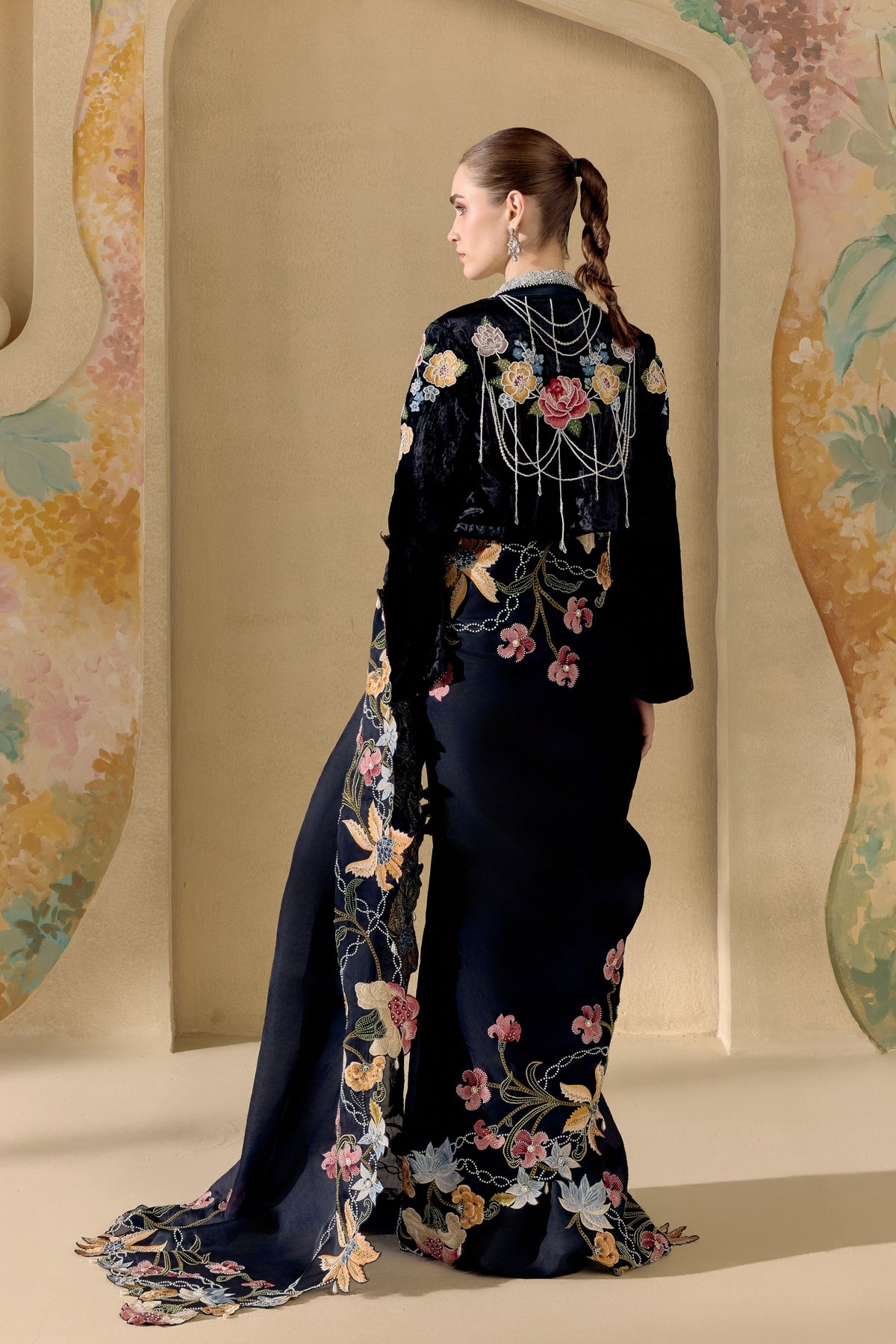 Black Fleur Bolero Jacket