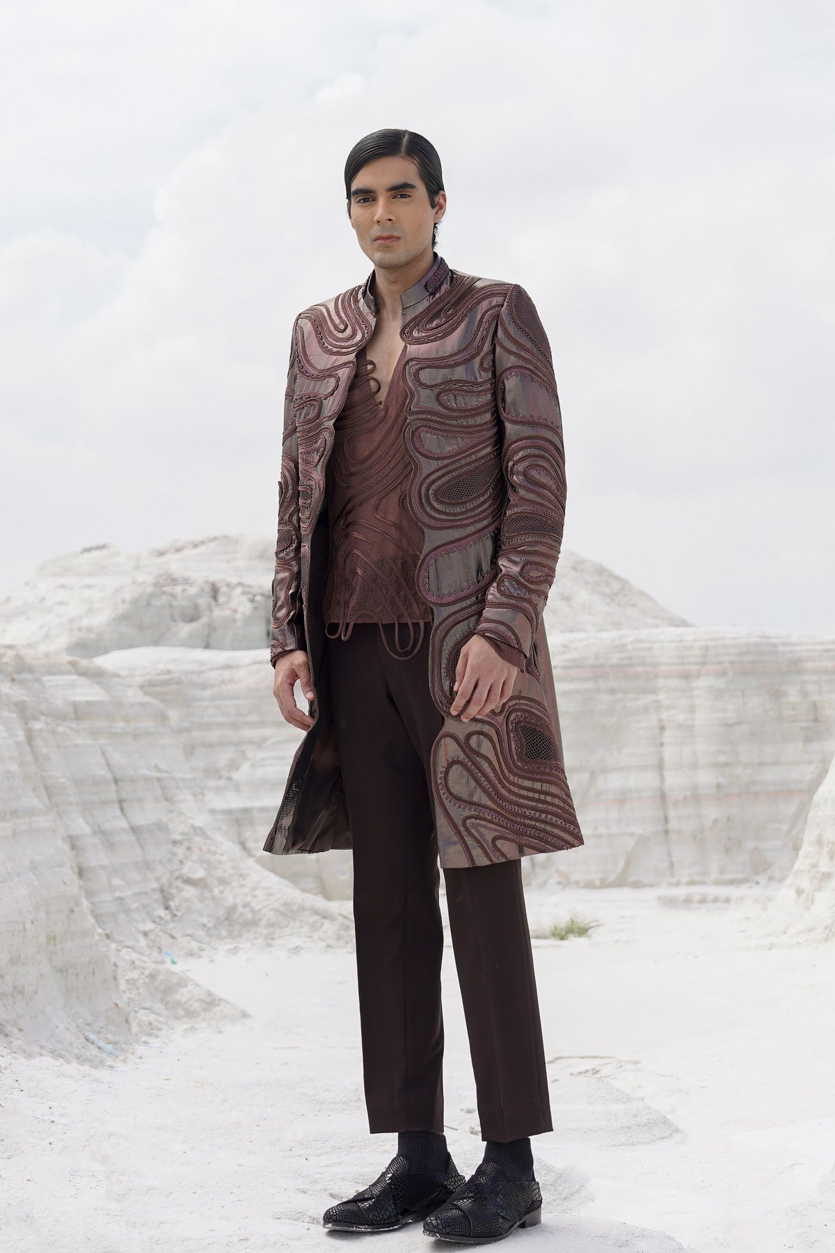 Brown Jacket Set