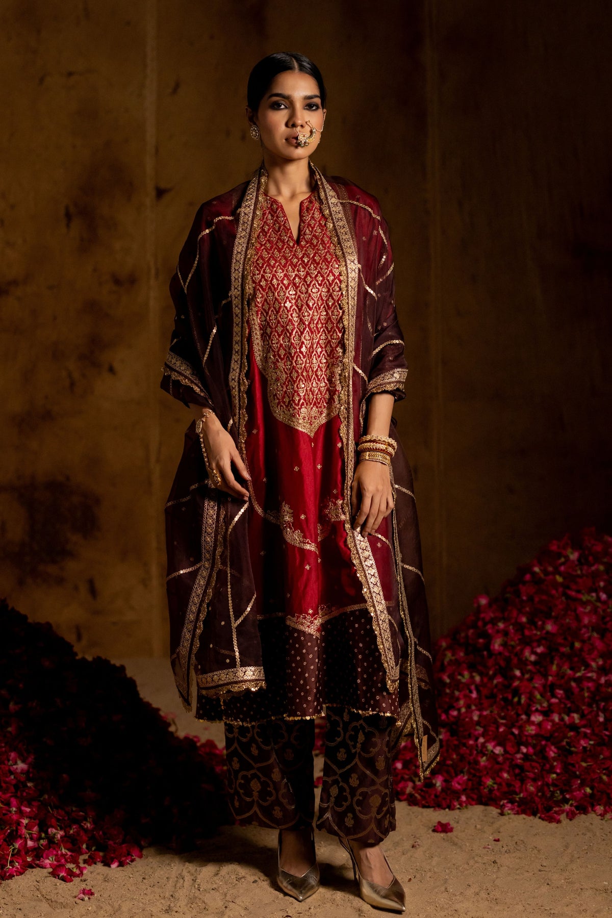 Mandakini Bandhani Brocade Set