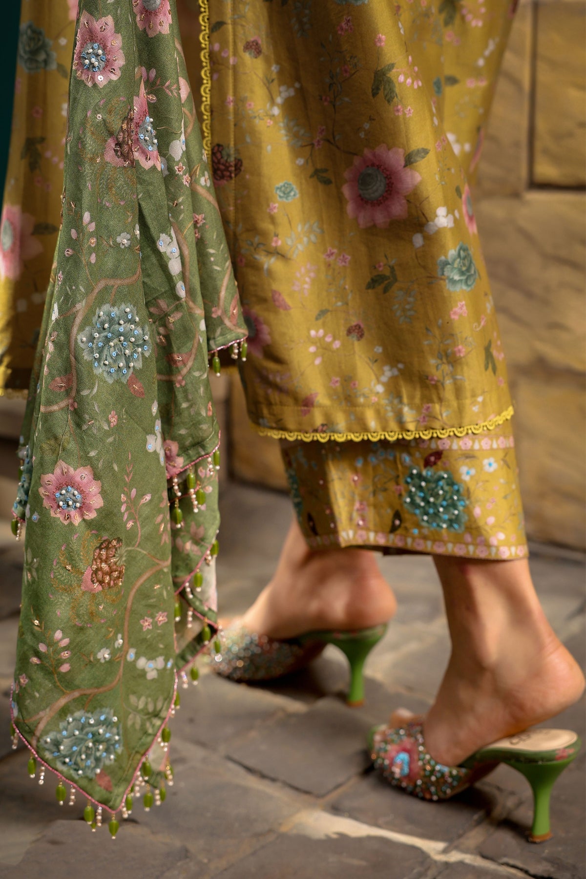 Mughal Frockstyle in Yellow