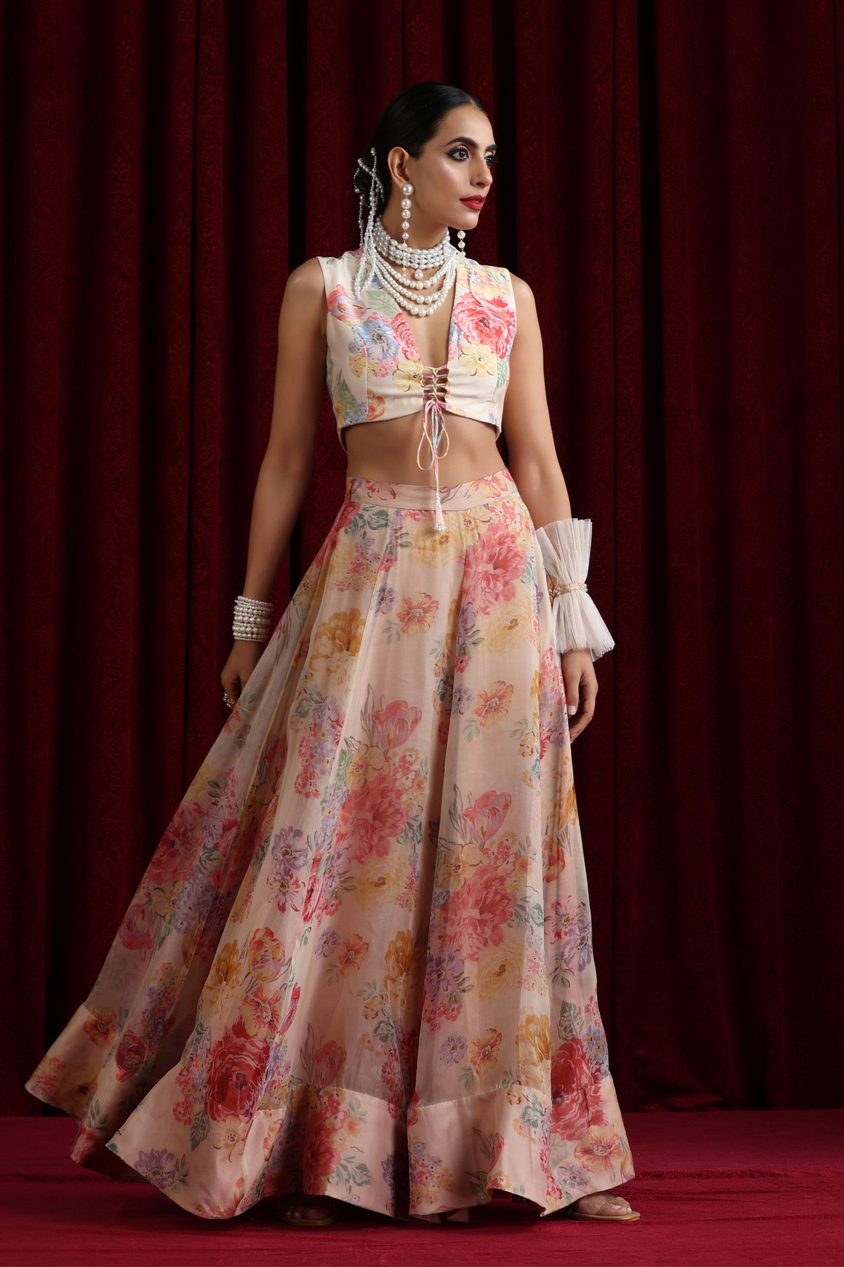 Ivory Lehenga Set