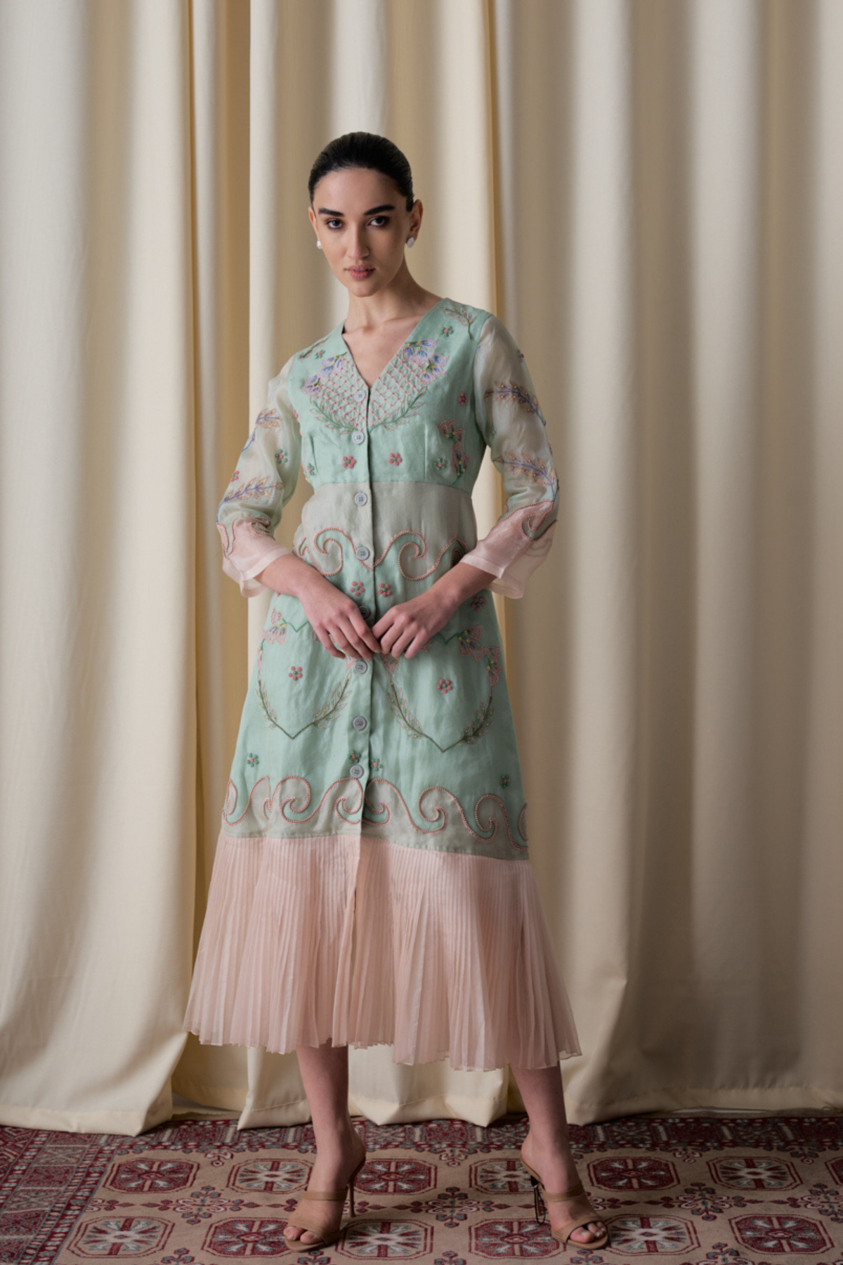 Elotia Mint Green Dress