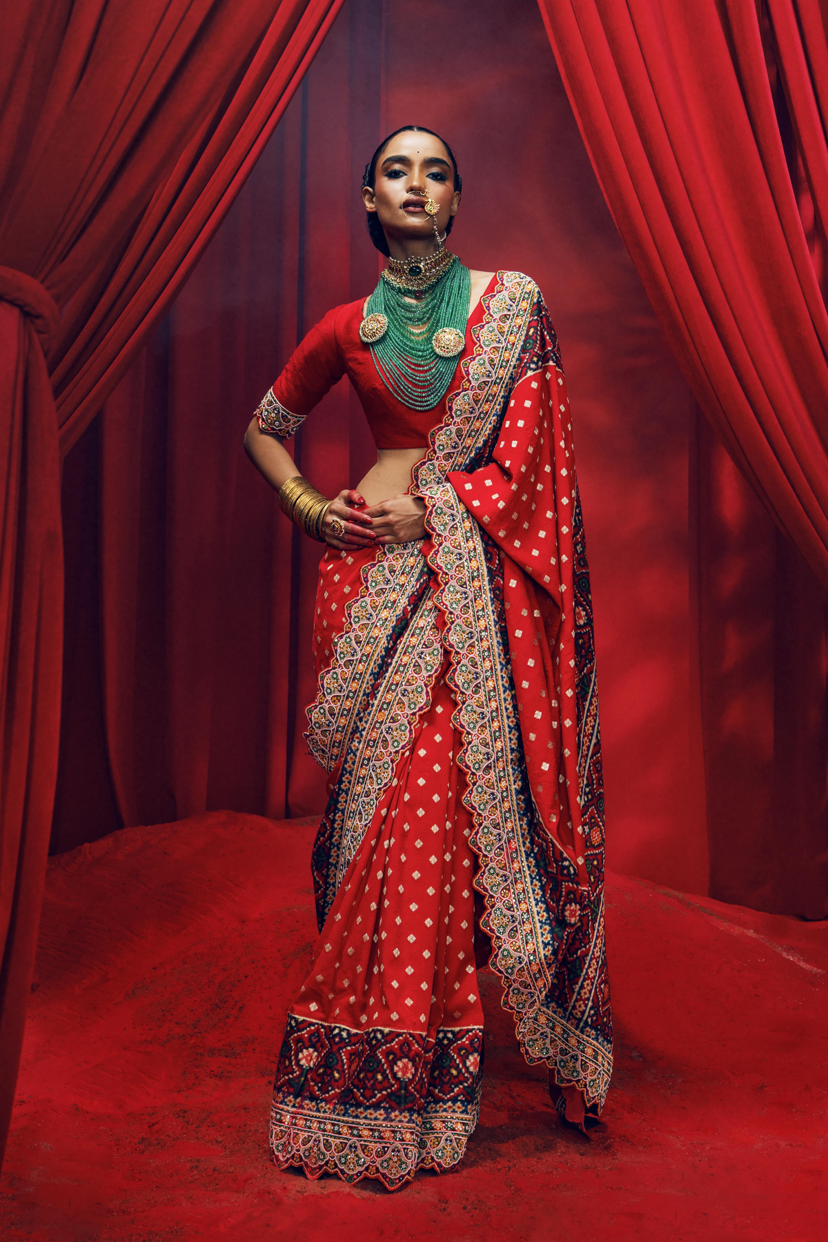 Red Patola Saree