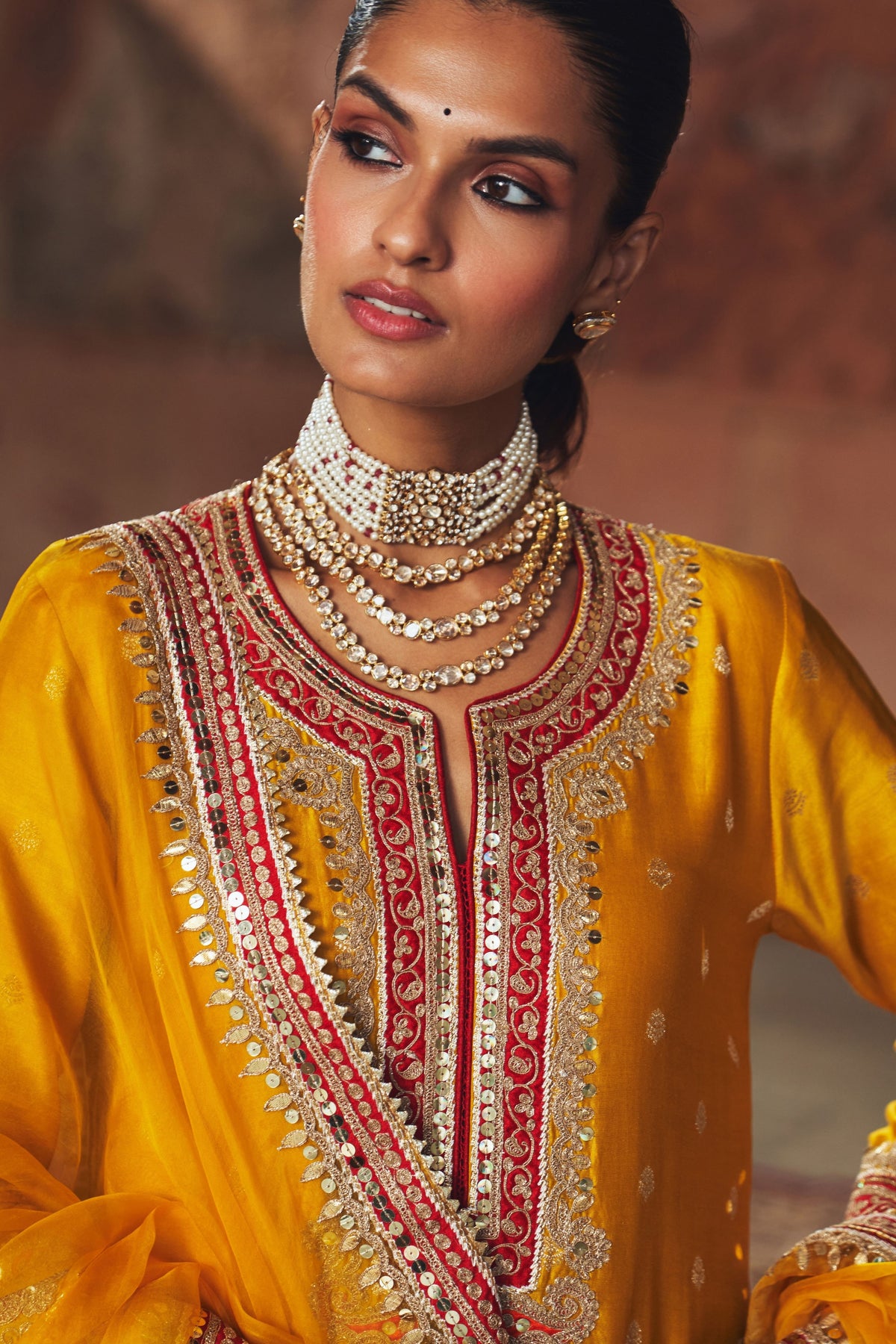 Sobia Mustard Kurta Set