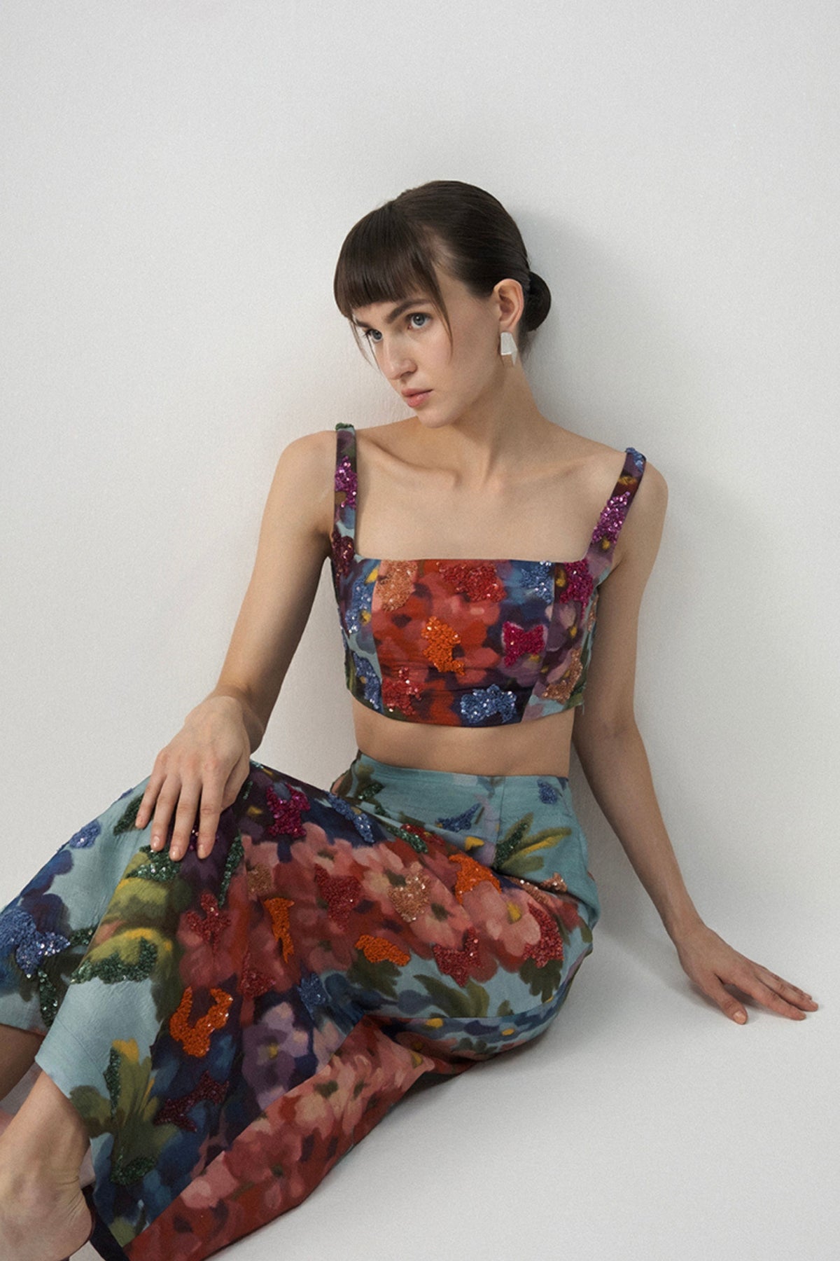 Darlington Embroidered Blouse and Skirt