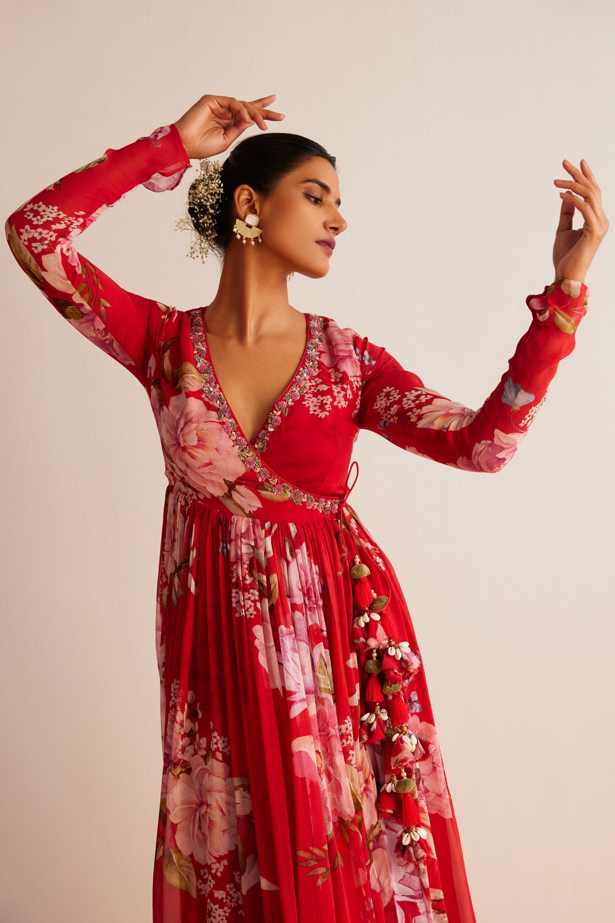 Kamya Red Angrakha Set