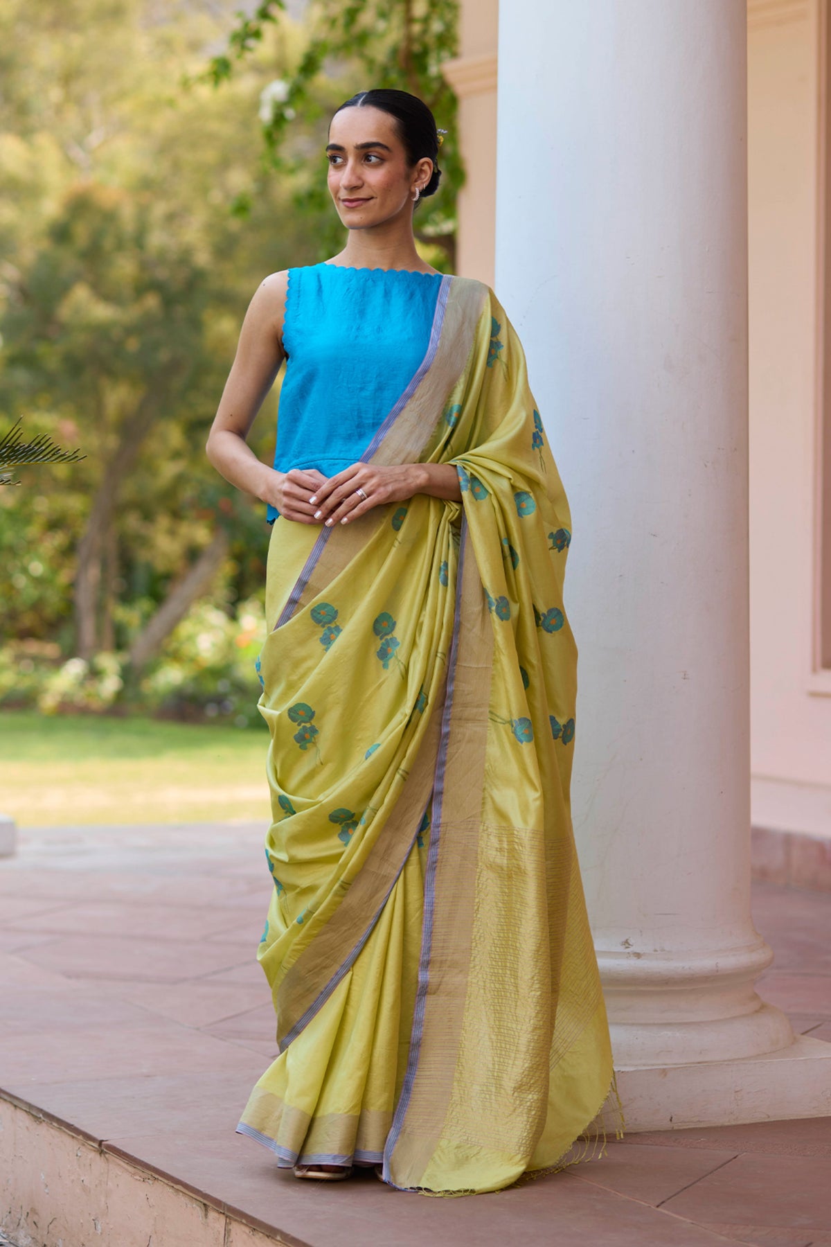 Grassling Jamdani Saree
