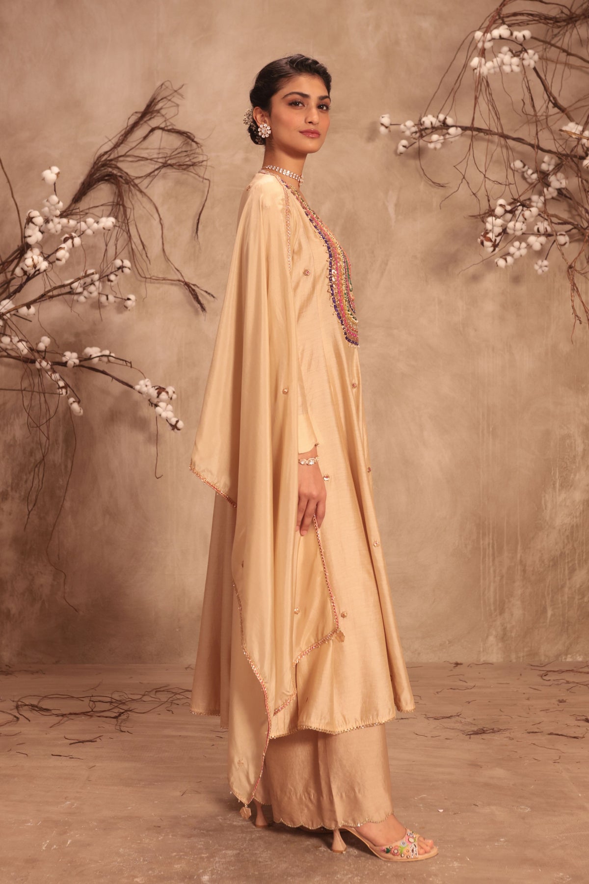 Ivory Anarkali Set