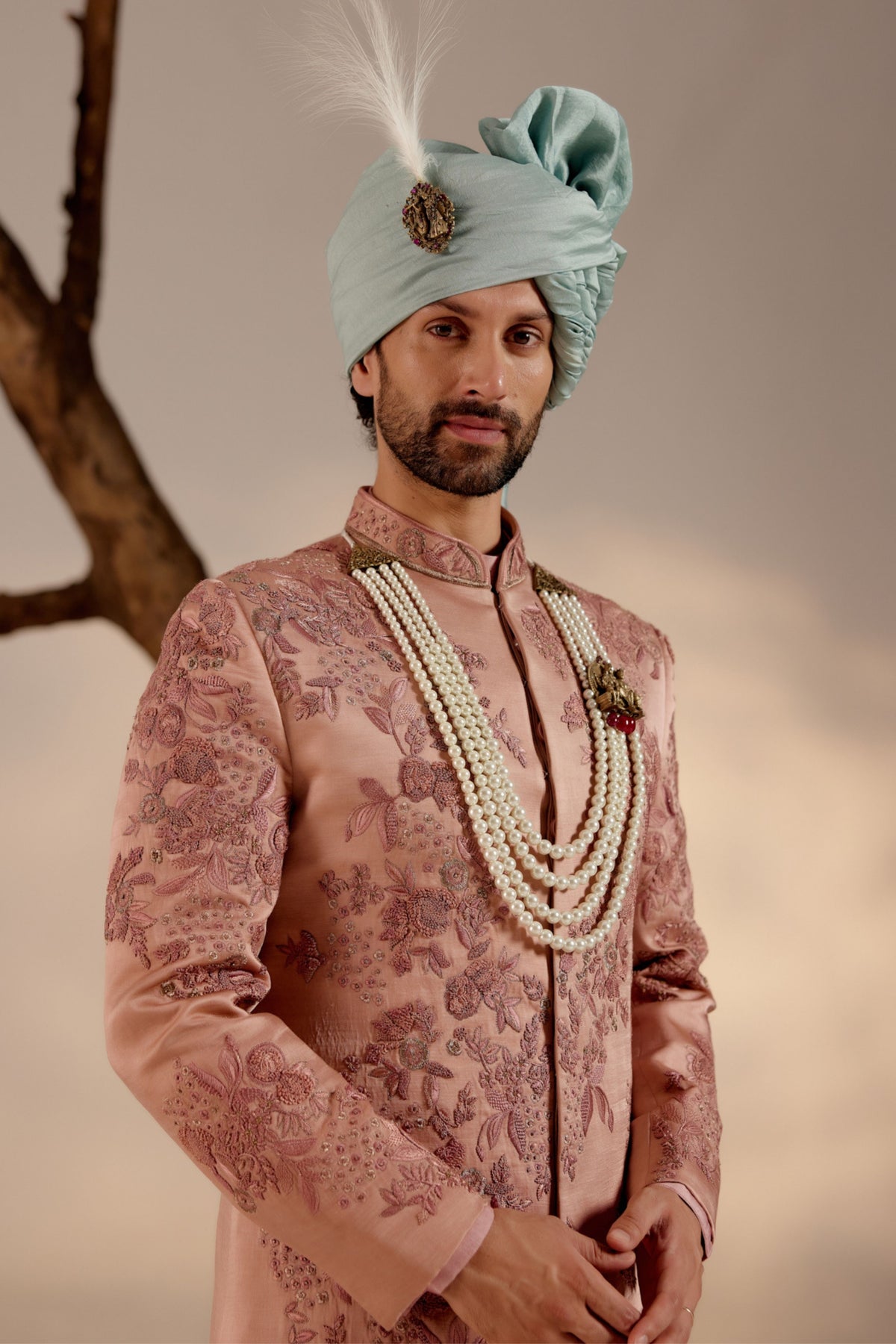 Orchid Pink Sherwani Set