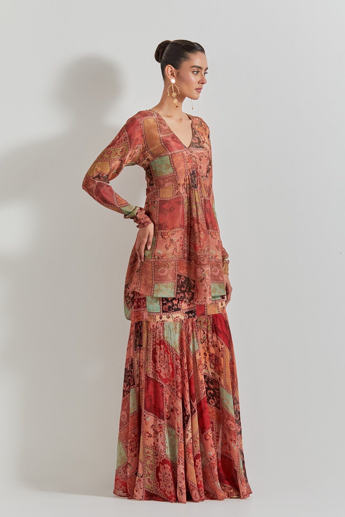 Spicy Glam Sharara With Top