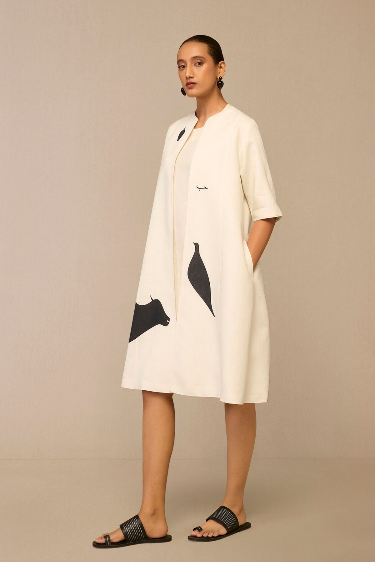 Ivory Dilzafer Jacket Set