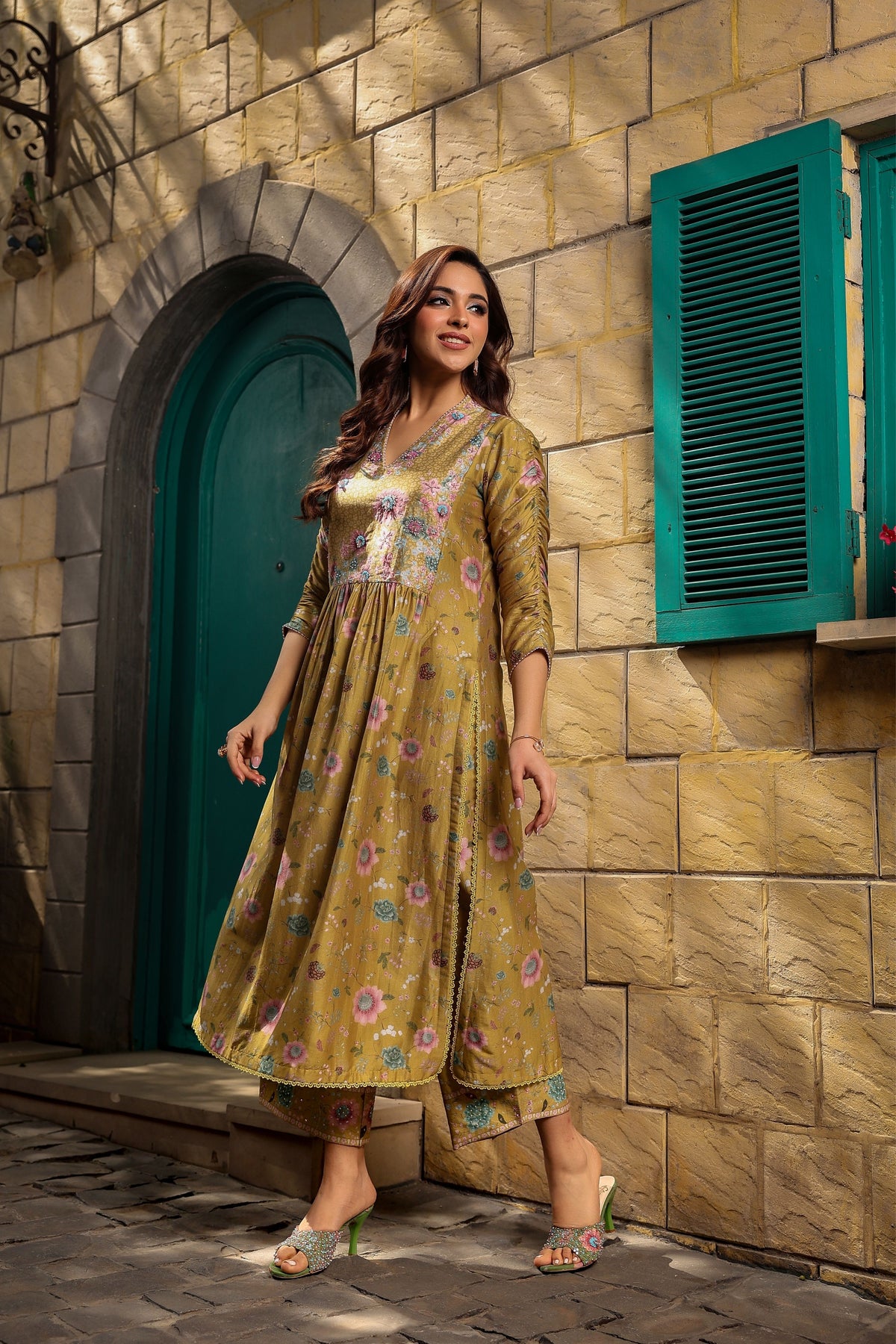 Mughal Frockstyle in Yellow