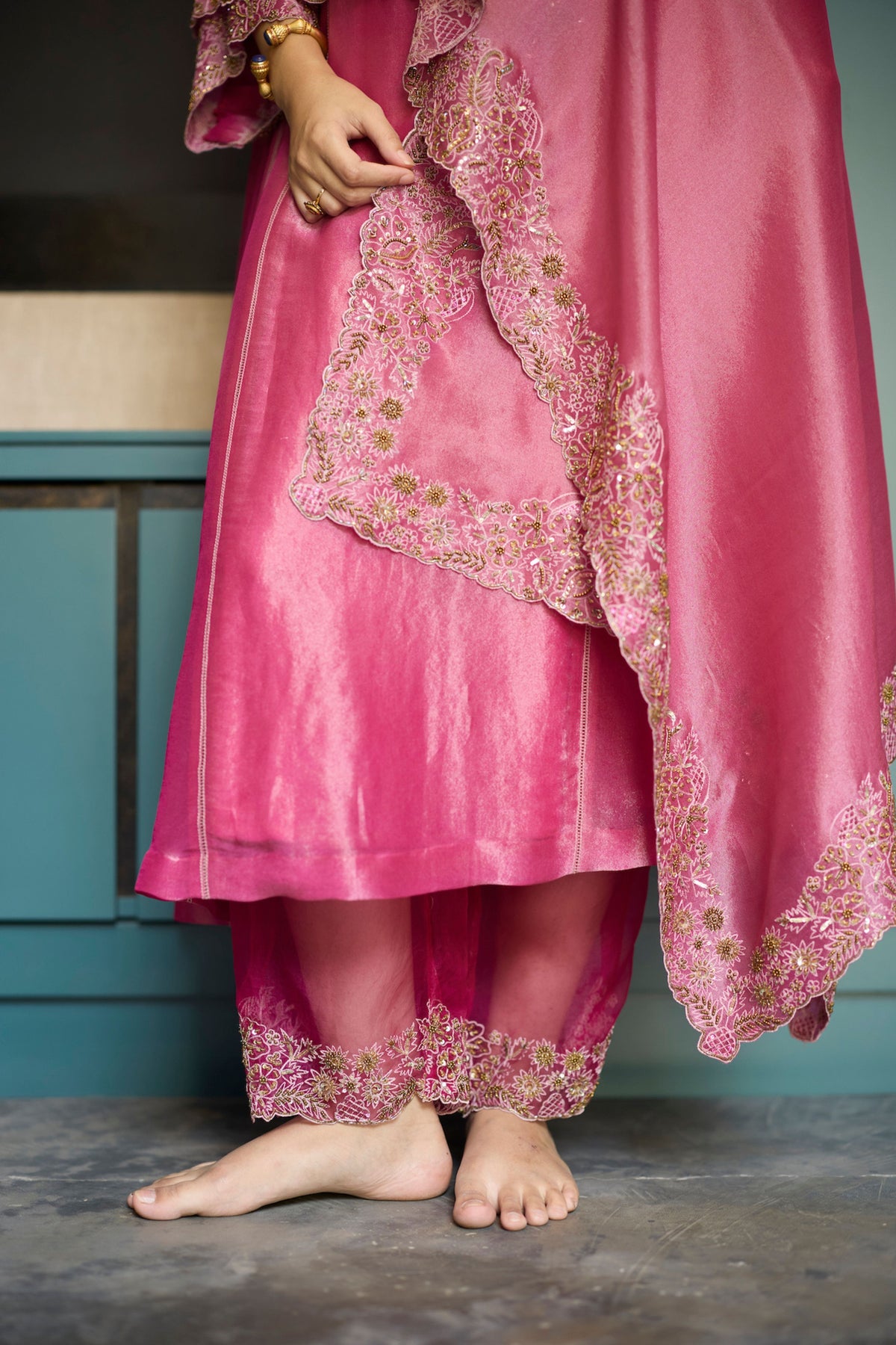 Pink Dhara Kurta Set
