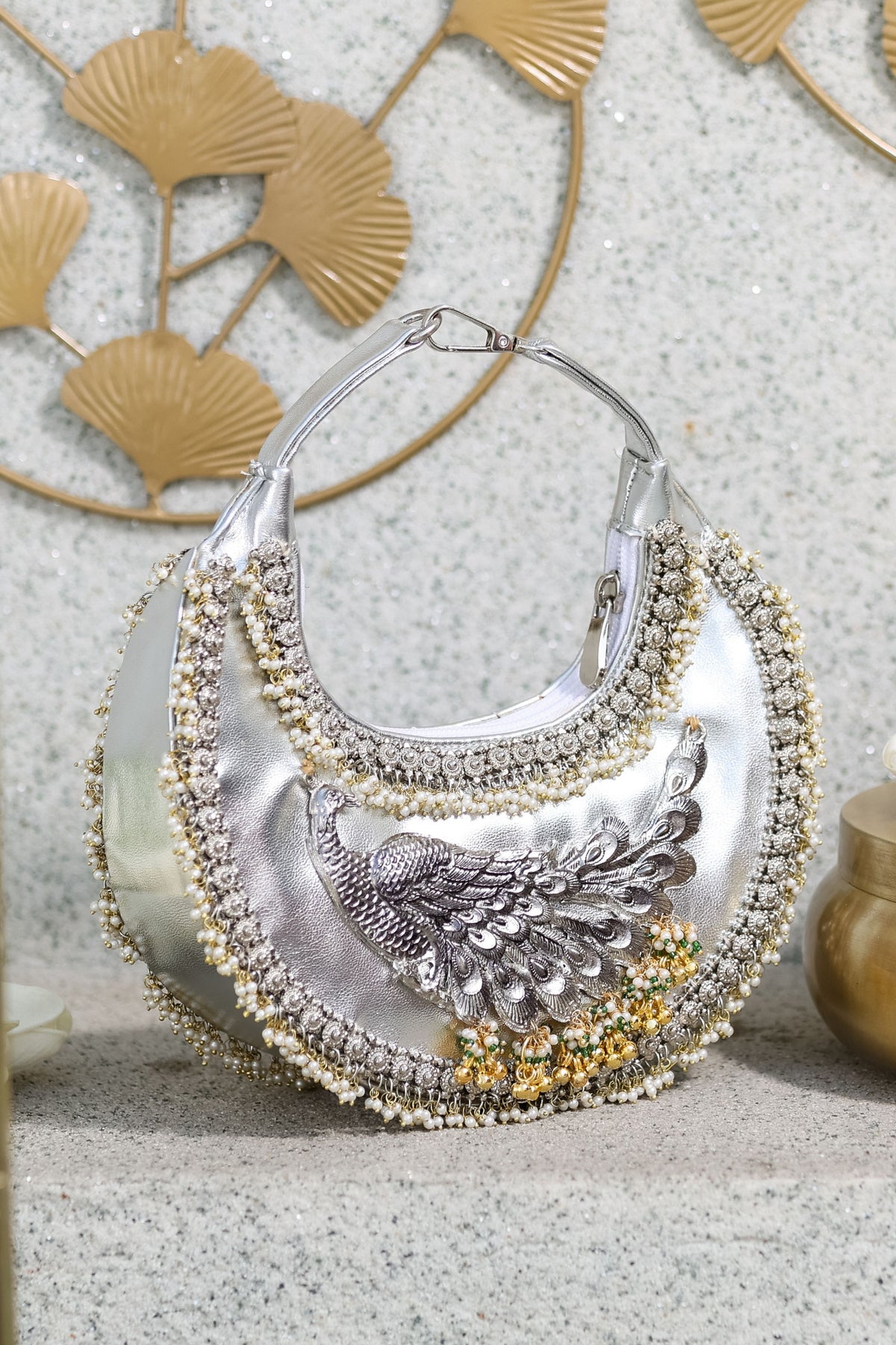 Mayura Silver Handbag