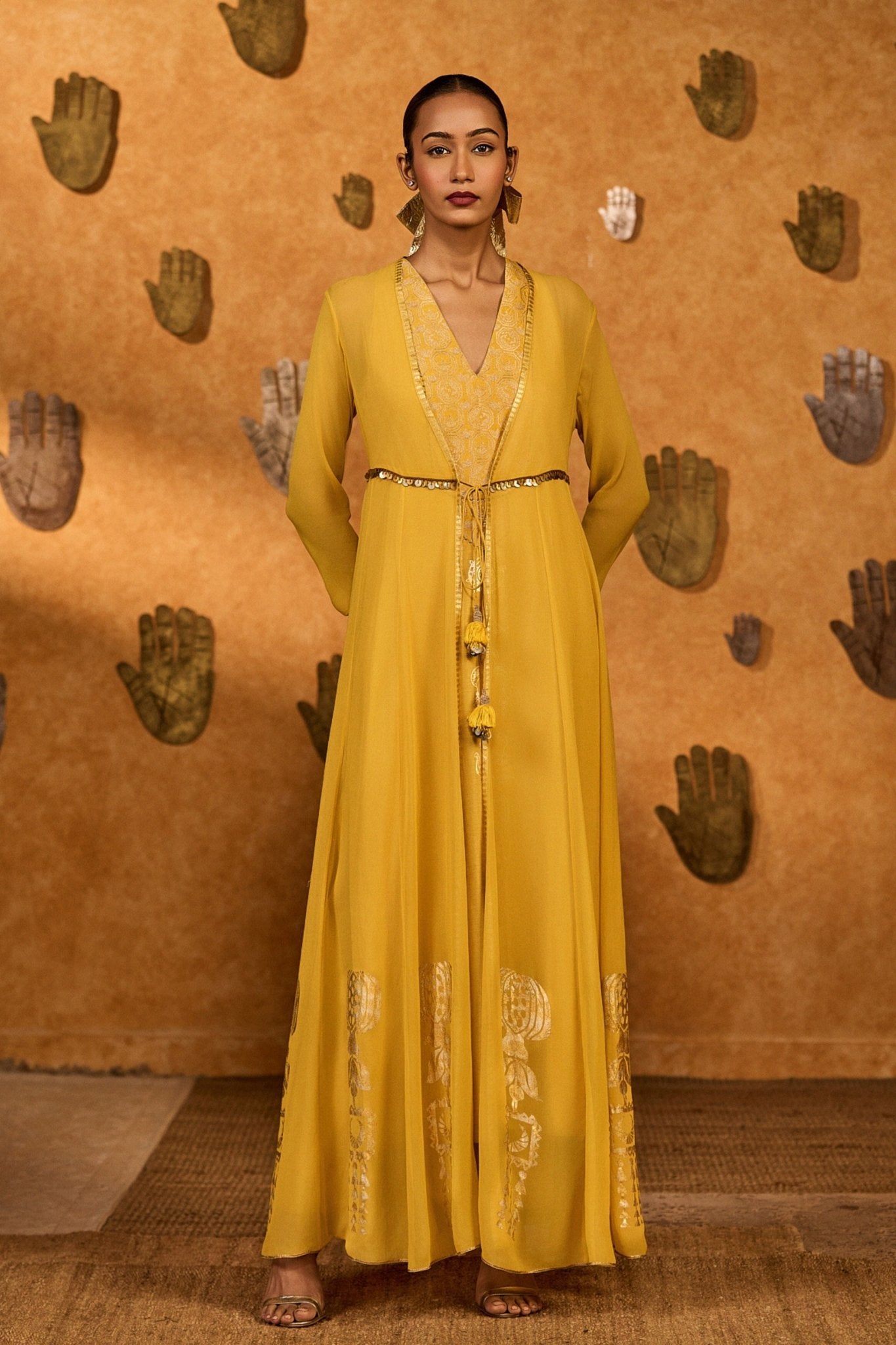 Spiced Ochre Jacket Set - Masaba - Elahe