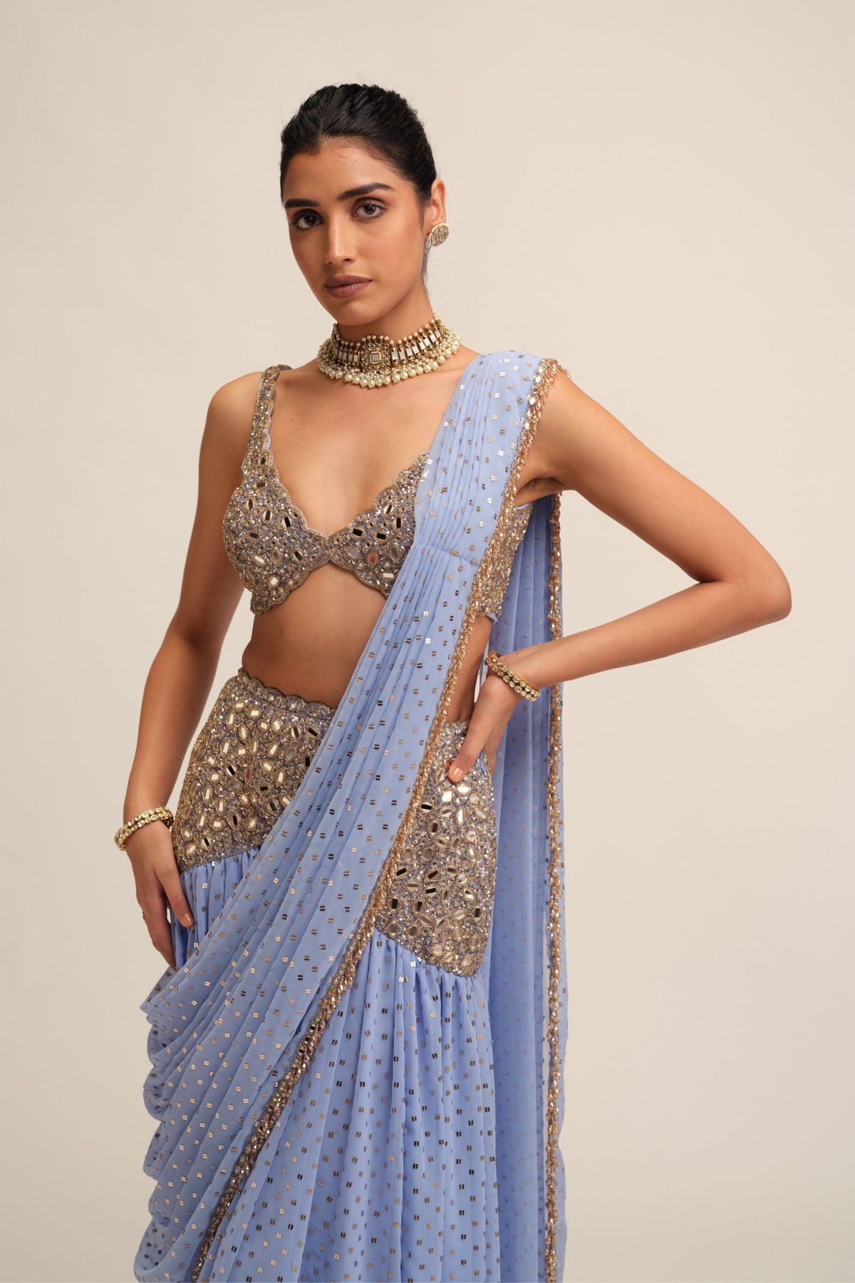 Dew Draped Saree Set