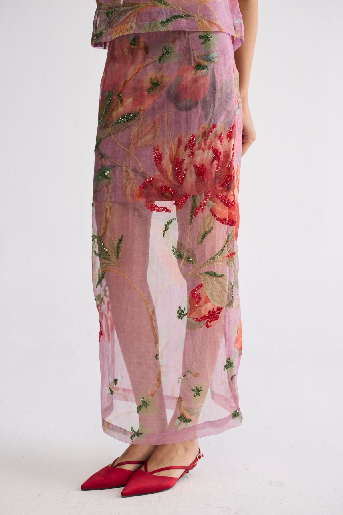 Berry Top & Skirt Set