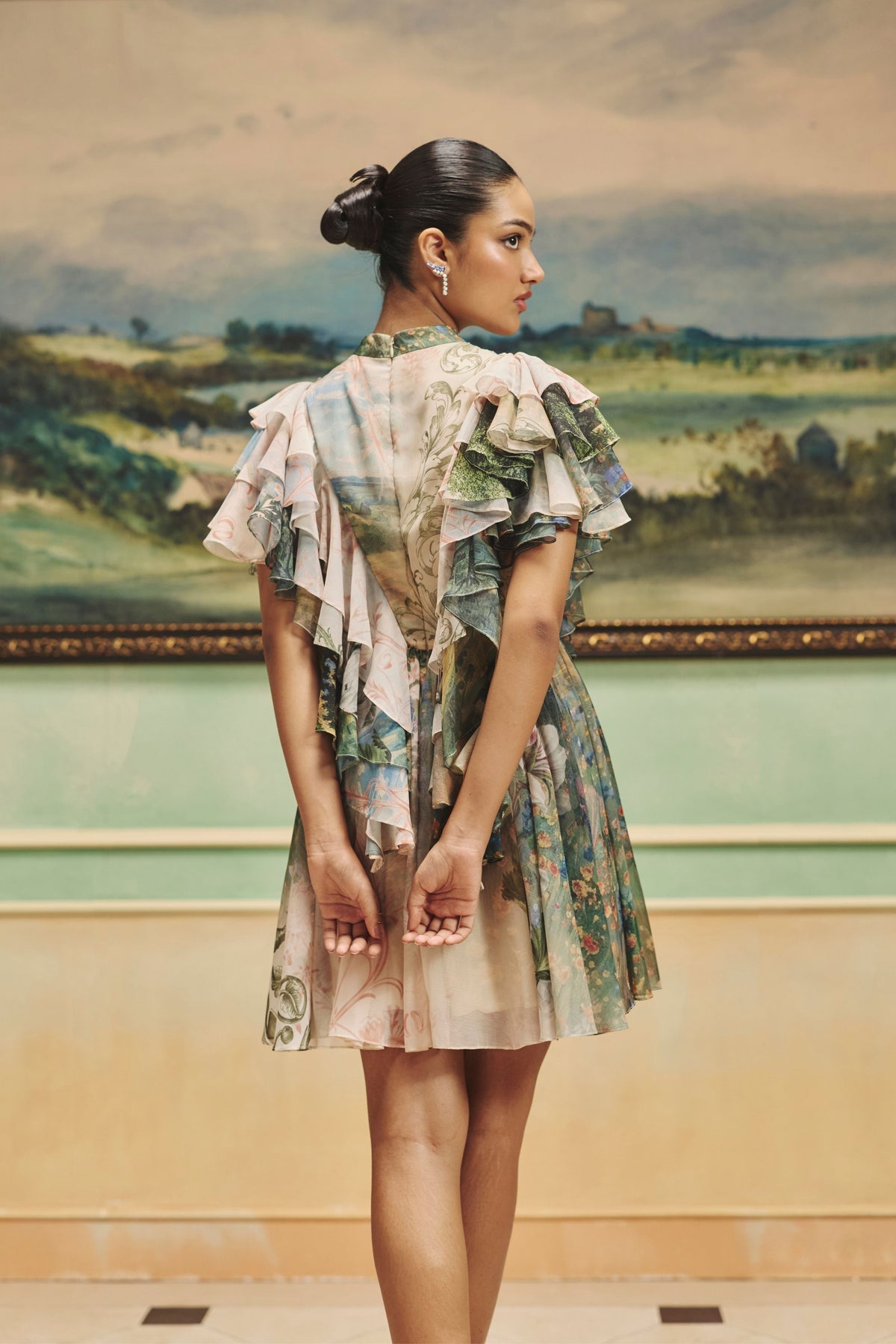 Vienna Marigold Hollow Dress