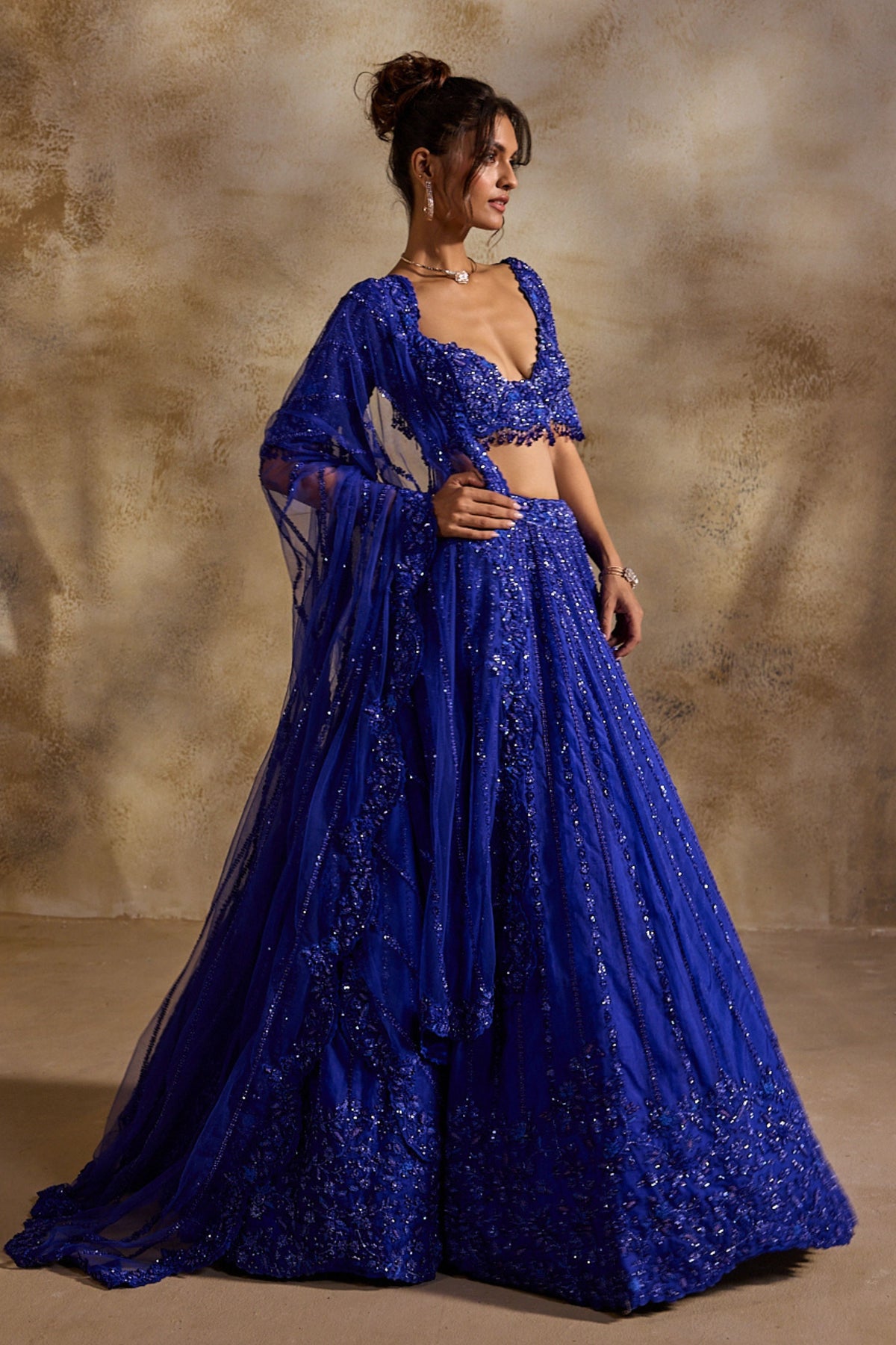 Electric Blue Lehenga Set