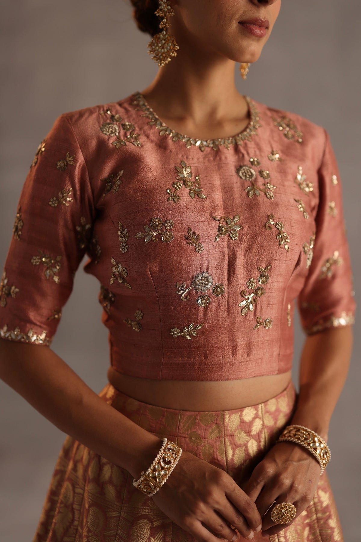 Malhar Peach Lehenga