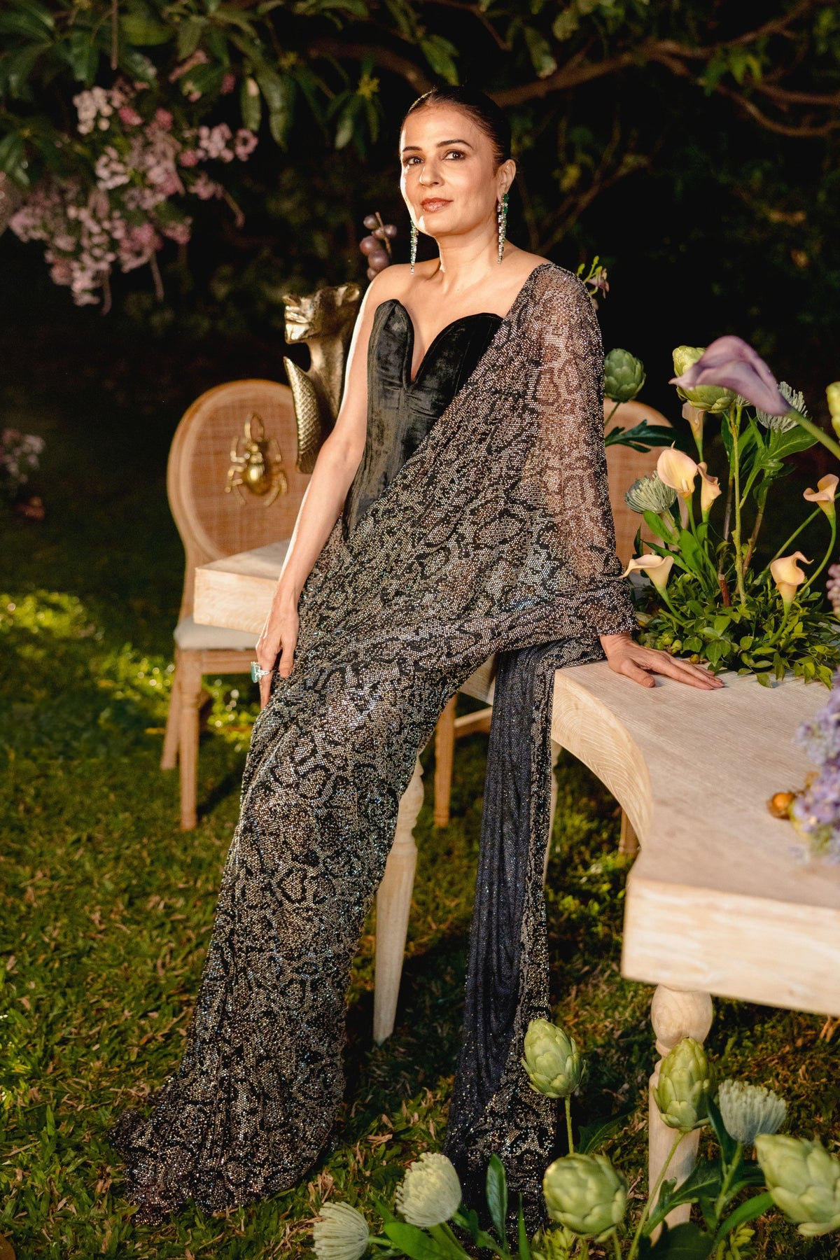 Midnight Frost Drape Set
