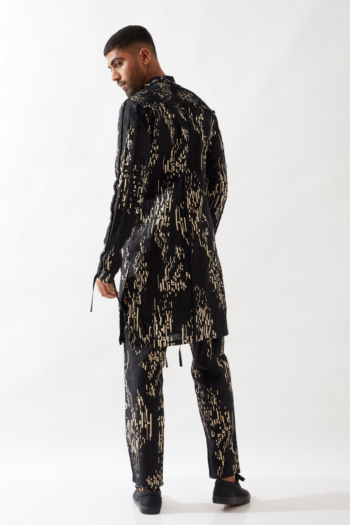 Colton Bricks Black Kurta Set
