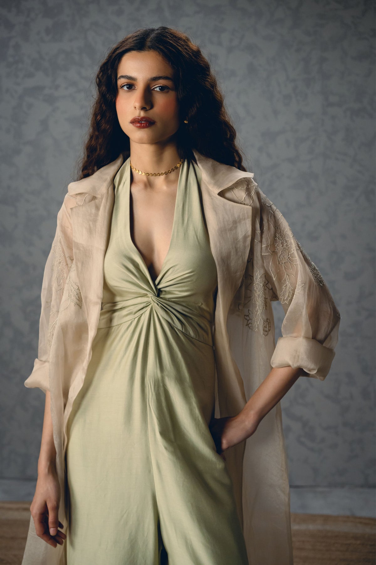Shinju Jumpsuit Mint Set