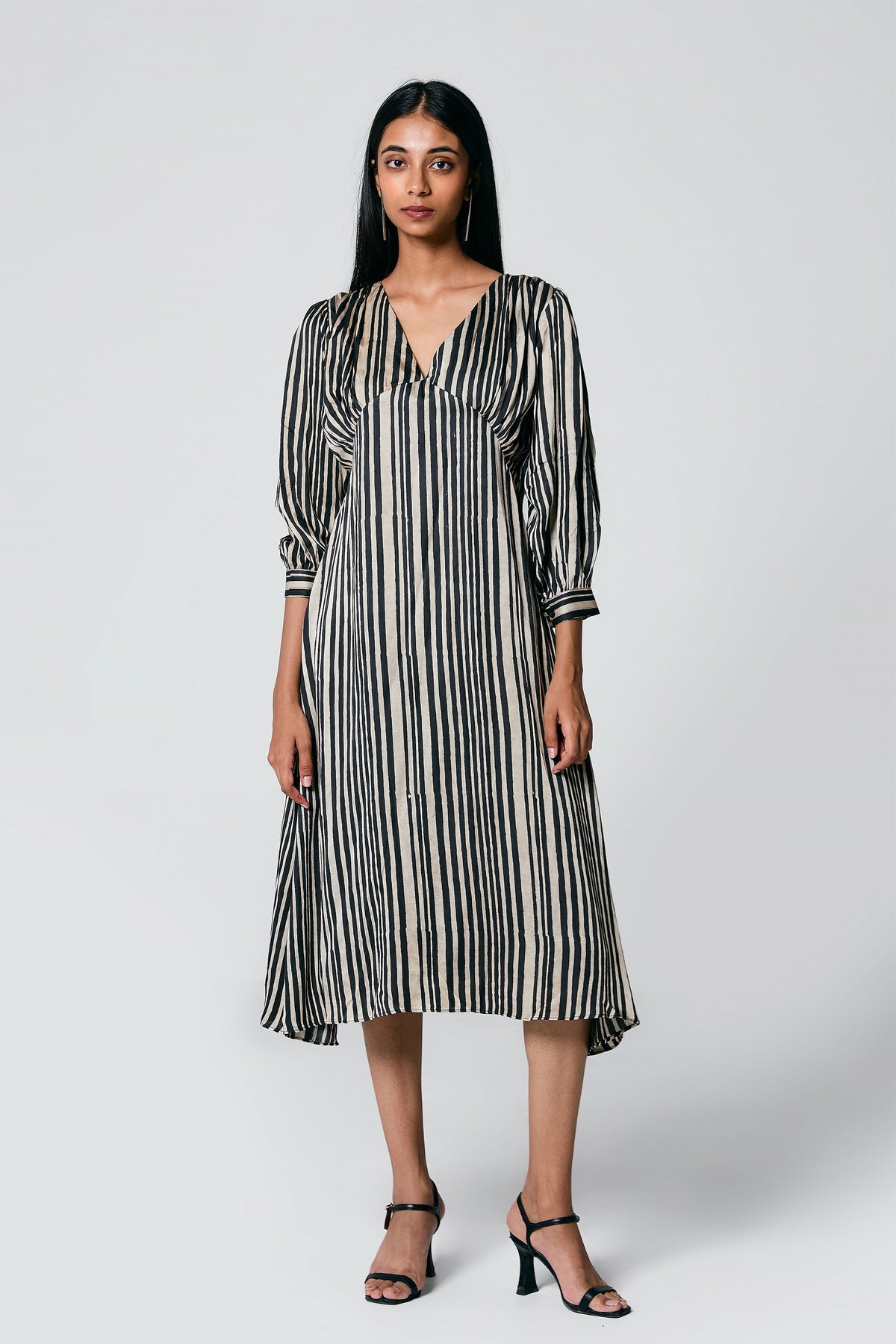 Ajrakh V Neck Dress