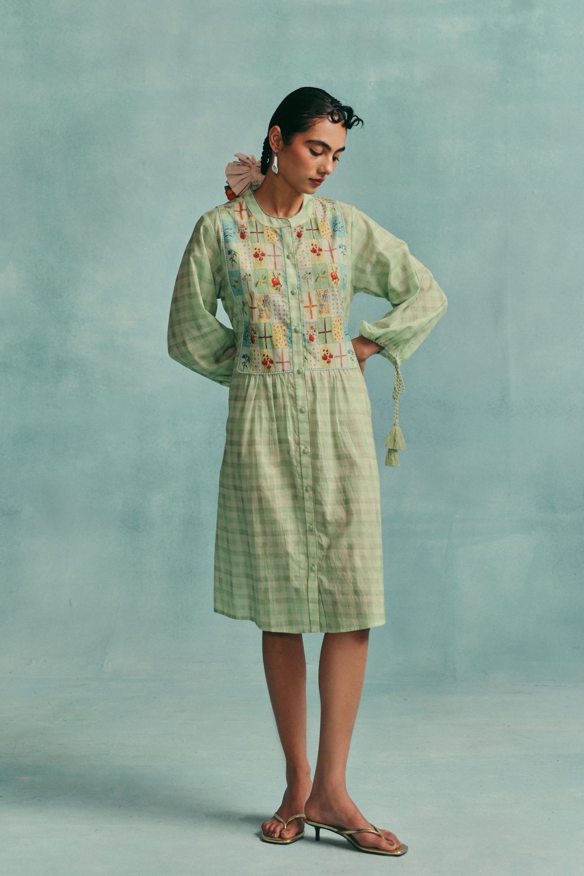 Flora Mint Shirt Dress