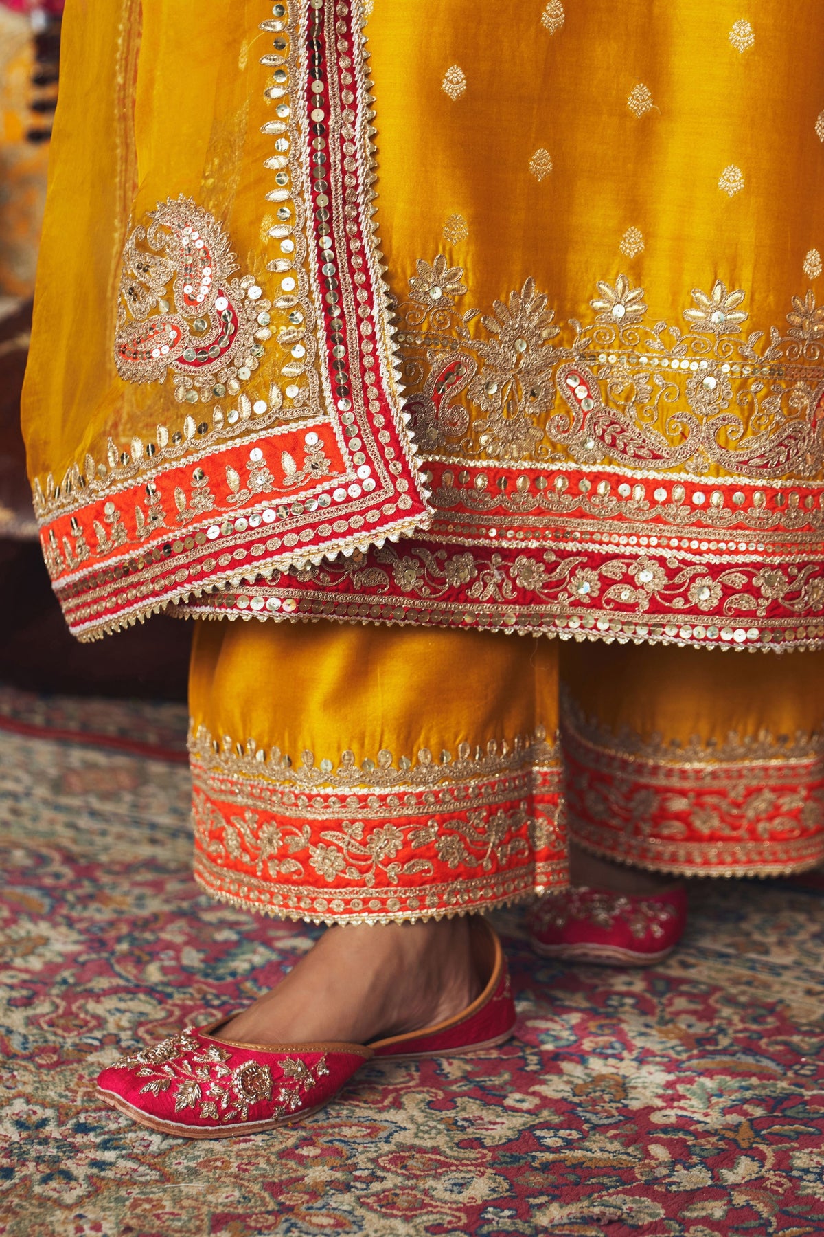 Sobia Mustard Kurta Set