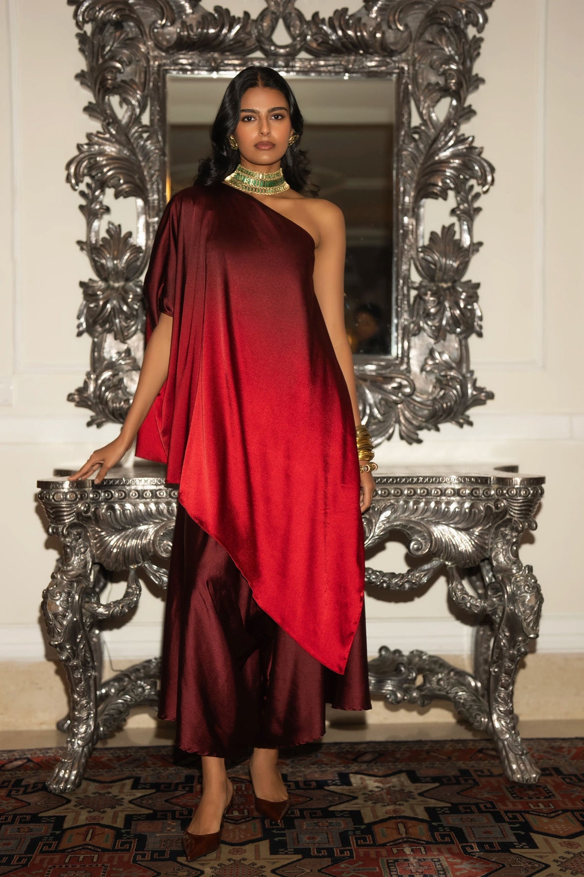 Draped Culotte Pants