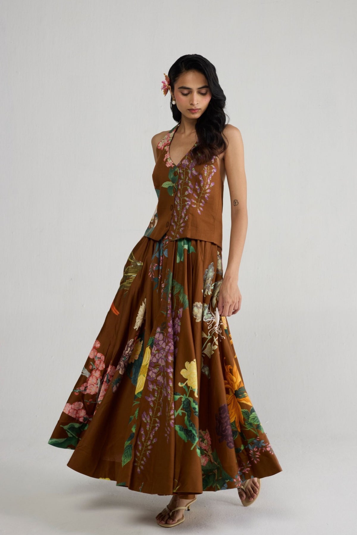 Emi Halterneck Skirt Set
