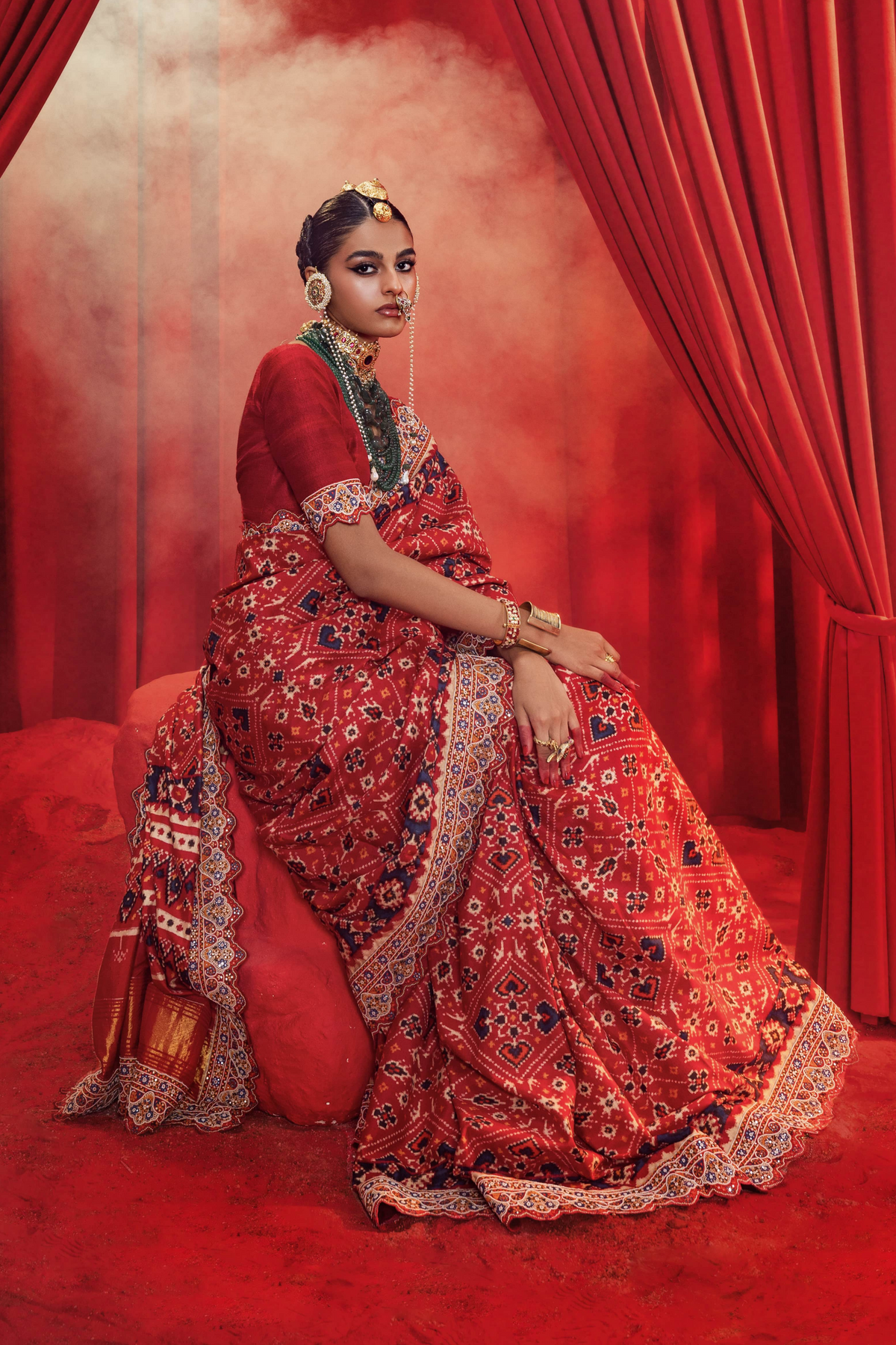 Red Patola Saree