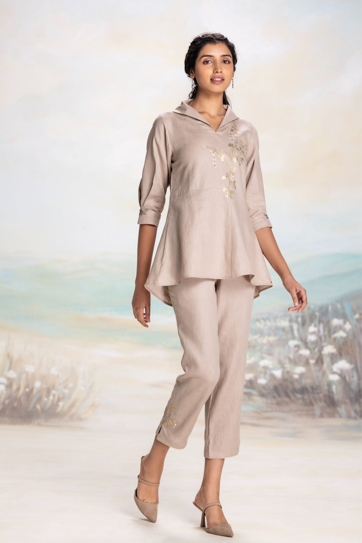 Golden Leaf Cement Co-ord Set
