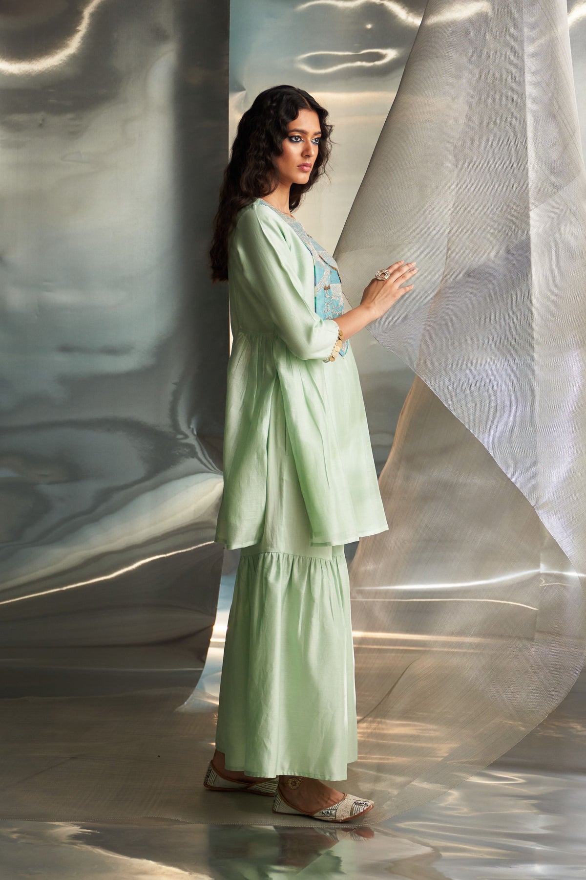 Artisty Embroidered Sharara Set
