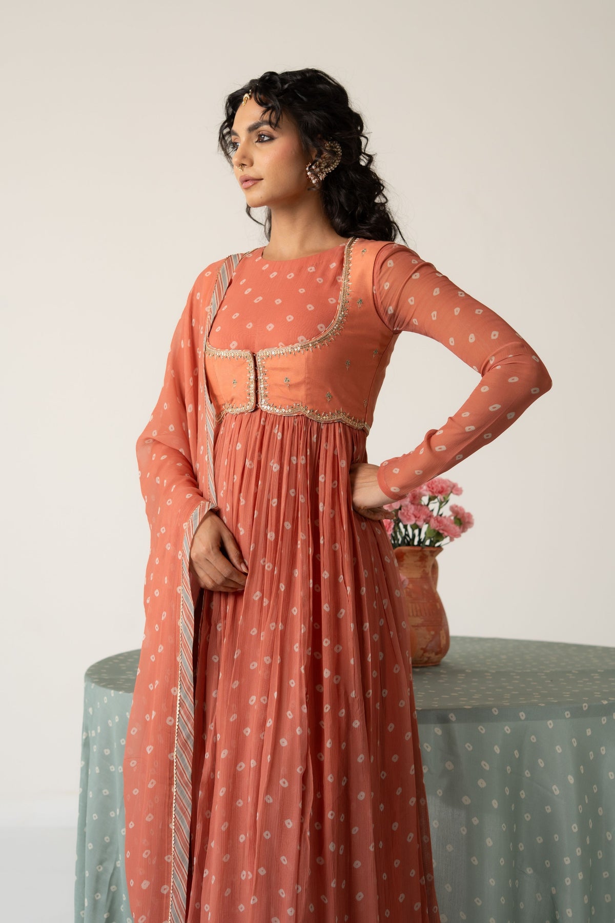 Rohiva  Anarkali Set