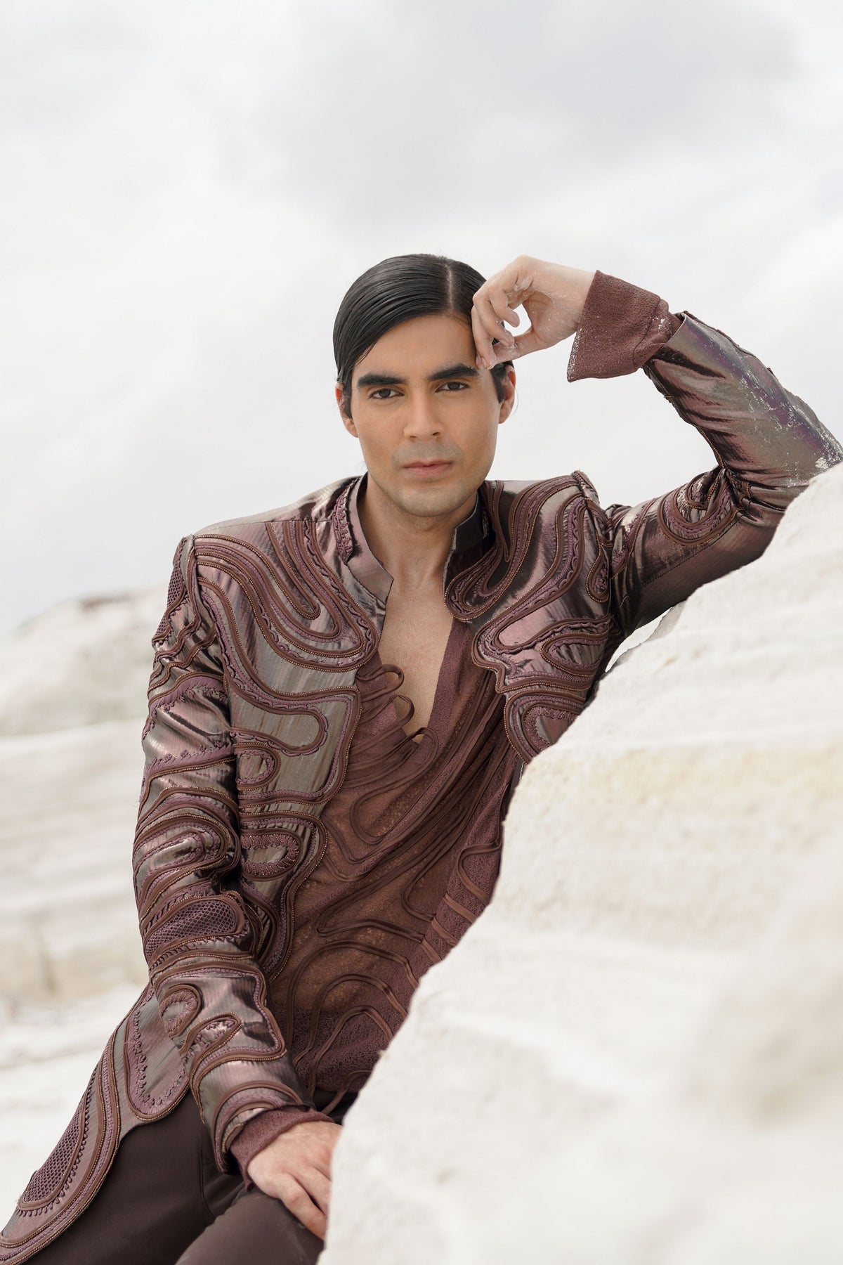 Brown Jacket Set