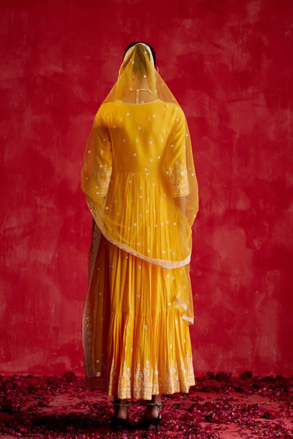 Mango Lotus Anarkali Set