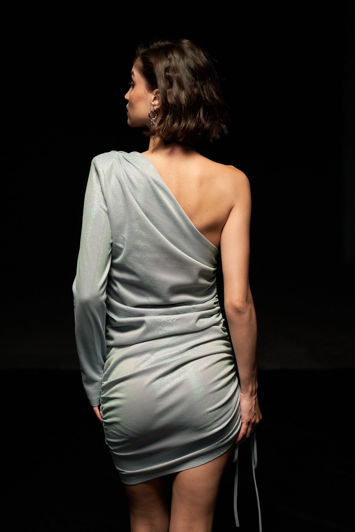 Holographic Short Dress