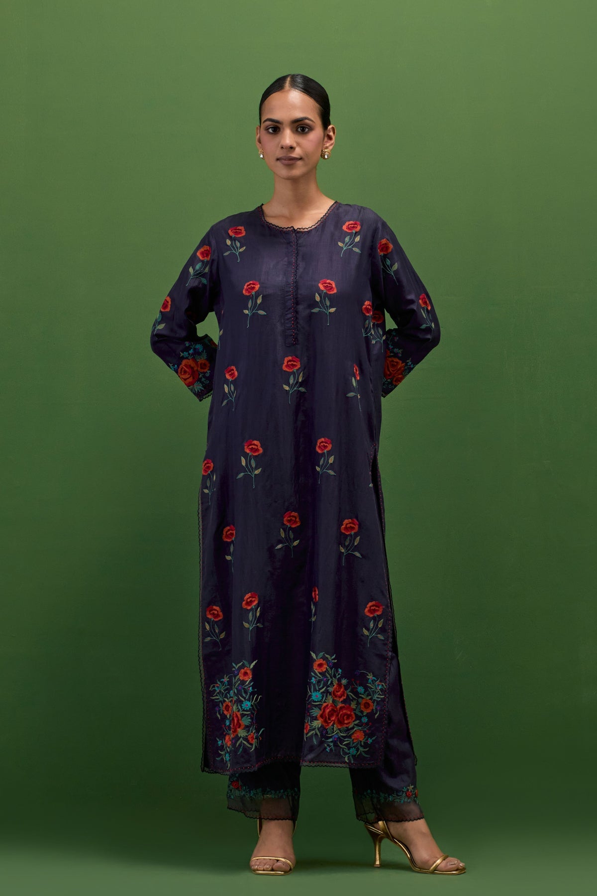 Midnight Blue Straight Kurta Set